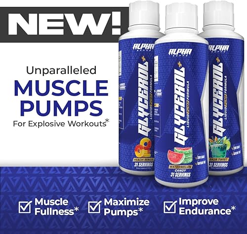 Miniatura 3 de Alpha Supps Fórmula de bomba líquida de glicerol+ - Suplemento líquido de glicerol y citrulina de alto rendimiento para bombas musculares mejoradas,