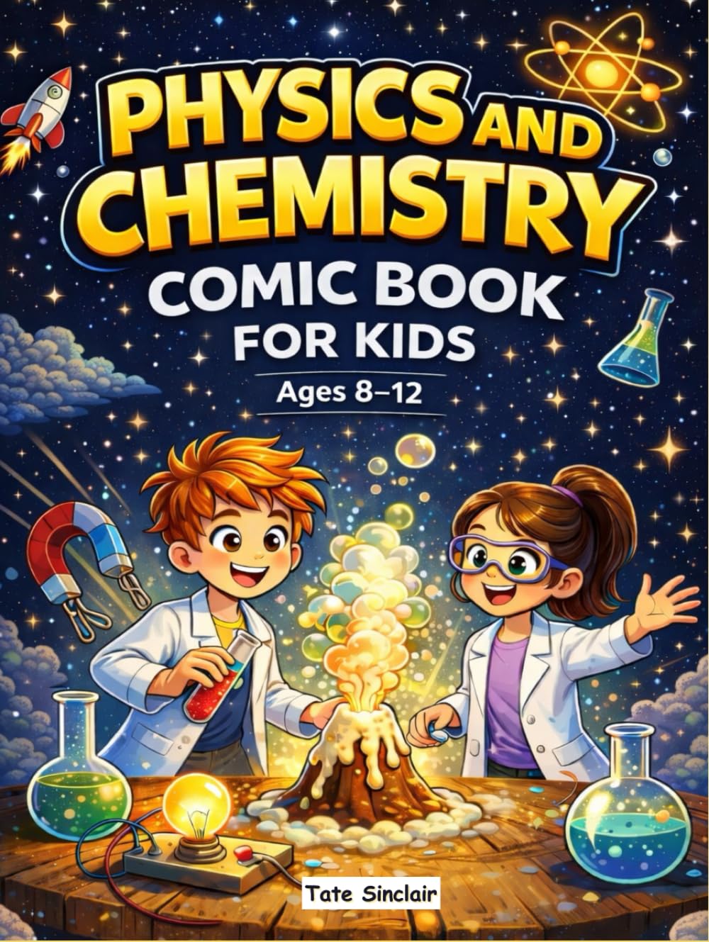 Physics and Chemistry Comic Book for Kids: A Fun and Easy Science Guide with Simple Explanations, Real-Life Examples, and Hands-On Experiments for Curious Ages 8–12 (Smart Kids Universe)