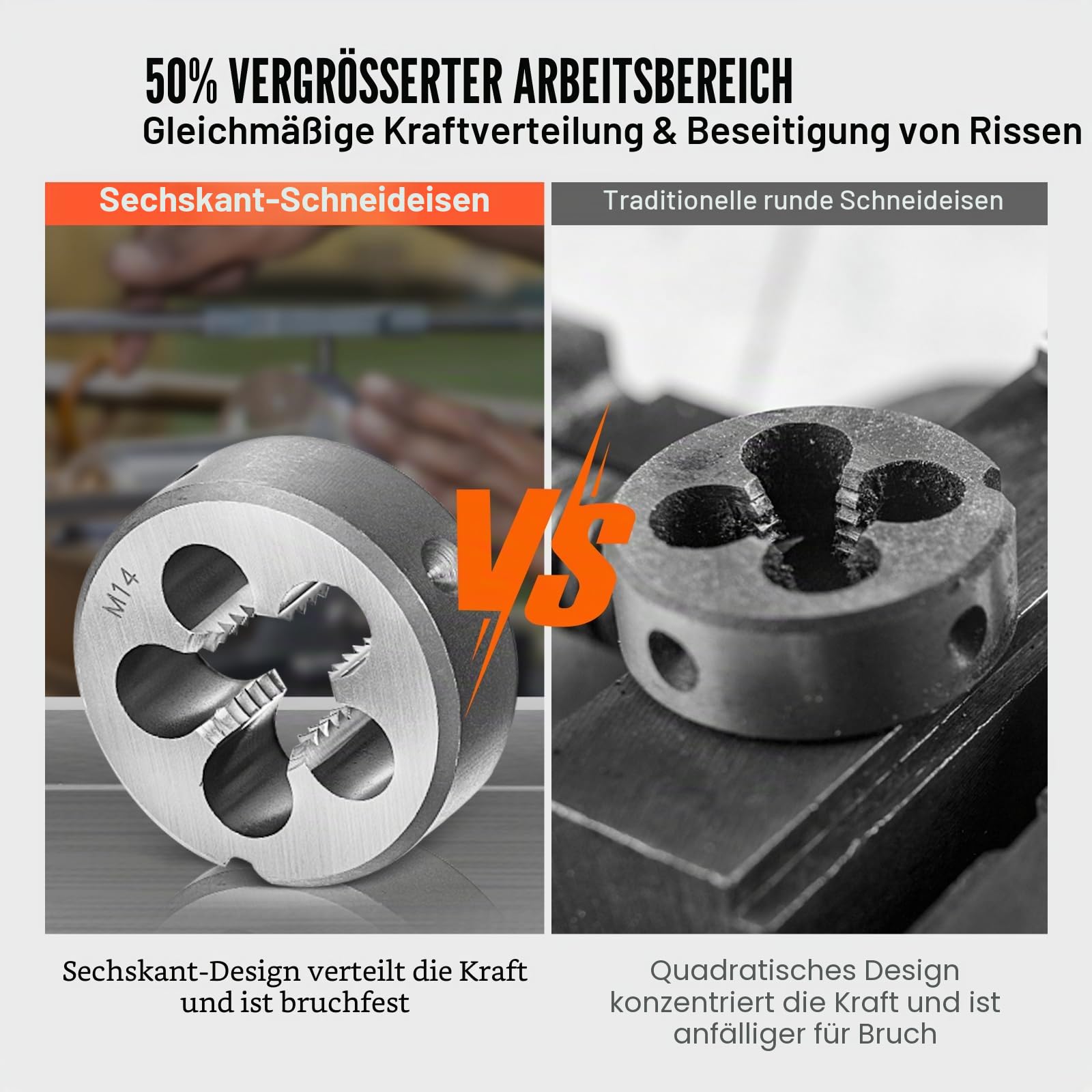 VEVOR Gewindeschneider Set Maschinengewindebohrer 110-teilig, Kernlochbohrer Gewindeschneidsatz Lagerstahl Maschinengewindeschneide inkl. 35 x Gewindebohrer, 35 x Stanzformen Tragkoffer Metrisch