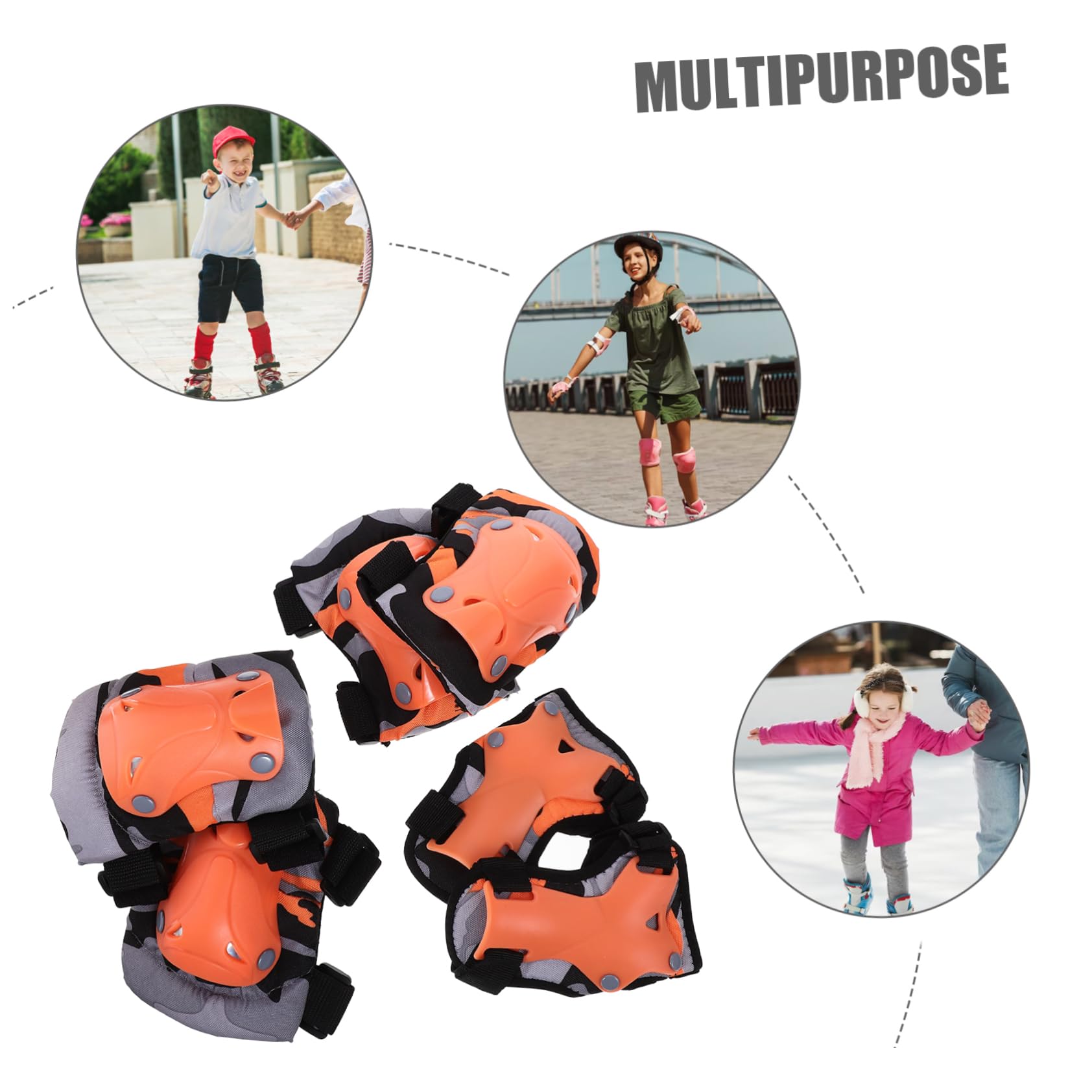 ibasenice Running Accessory Child Knee Elbow Palm Pad Comfortable Breathable Protection