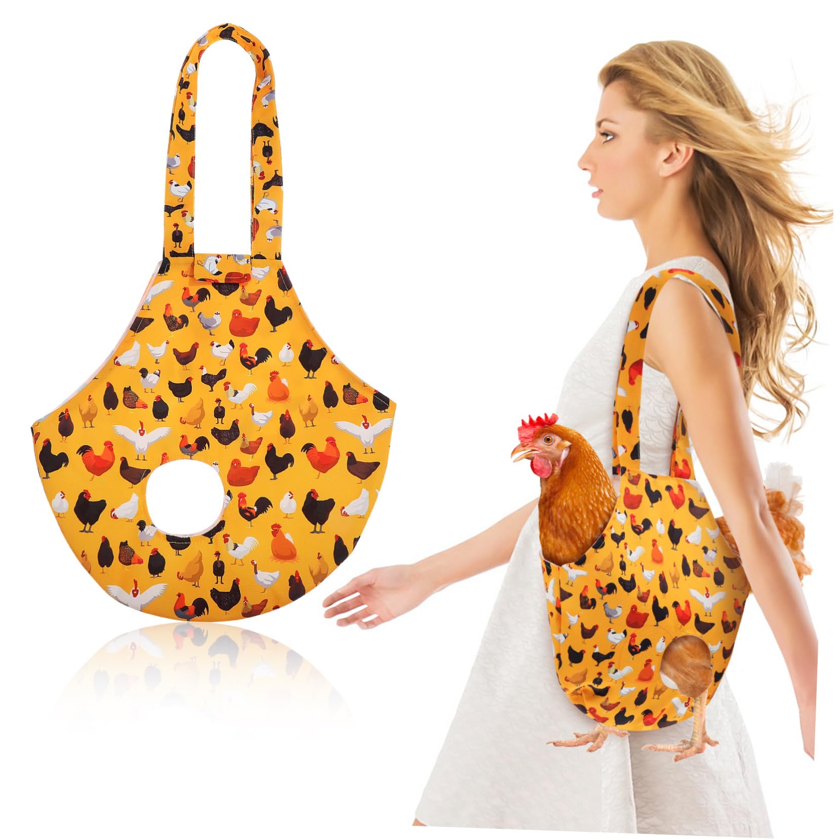 VANZACK Sturdy Chicken Transport Bag Farm Chicken Holder Pet Comfortable Leg Openings for Safe Travel