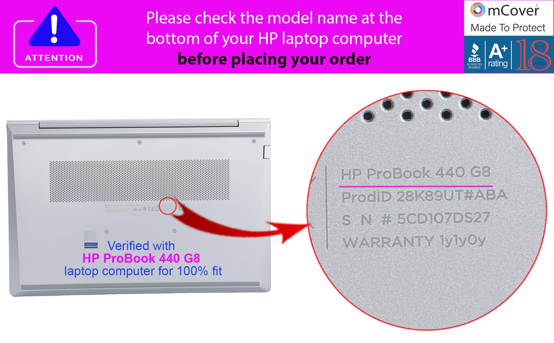 mCover Custodia compatibile solo per notebook HP ProBook 440/445 G8/G9/G10 e EliteBook 640 G8/G9/G10 da 14" (non compatibile con altri modelli HP) - Acqua