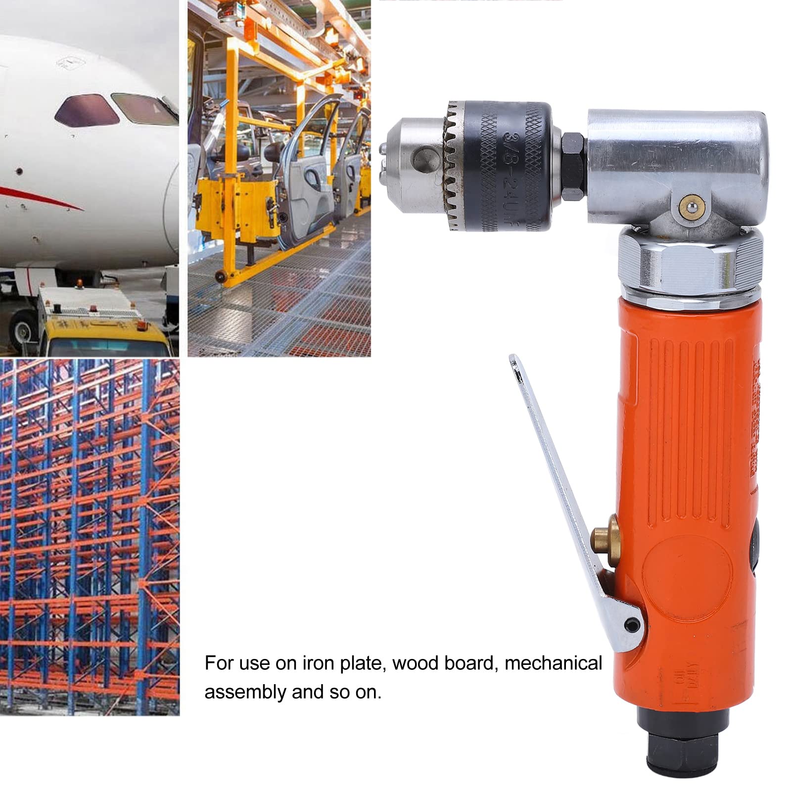 Pneumatic Polishing Machine, Air Die Grinder Ergonomic Design 25000RPM Right Angle for Wood