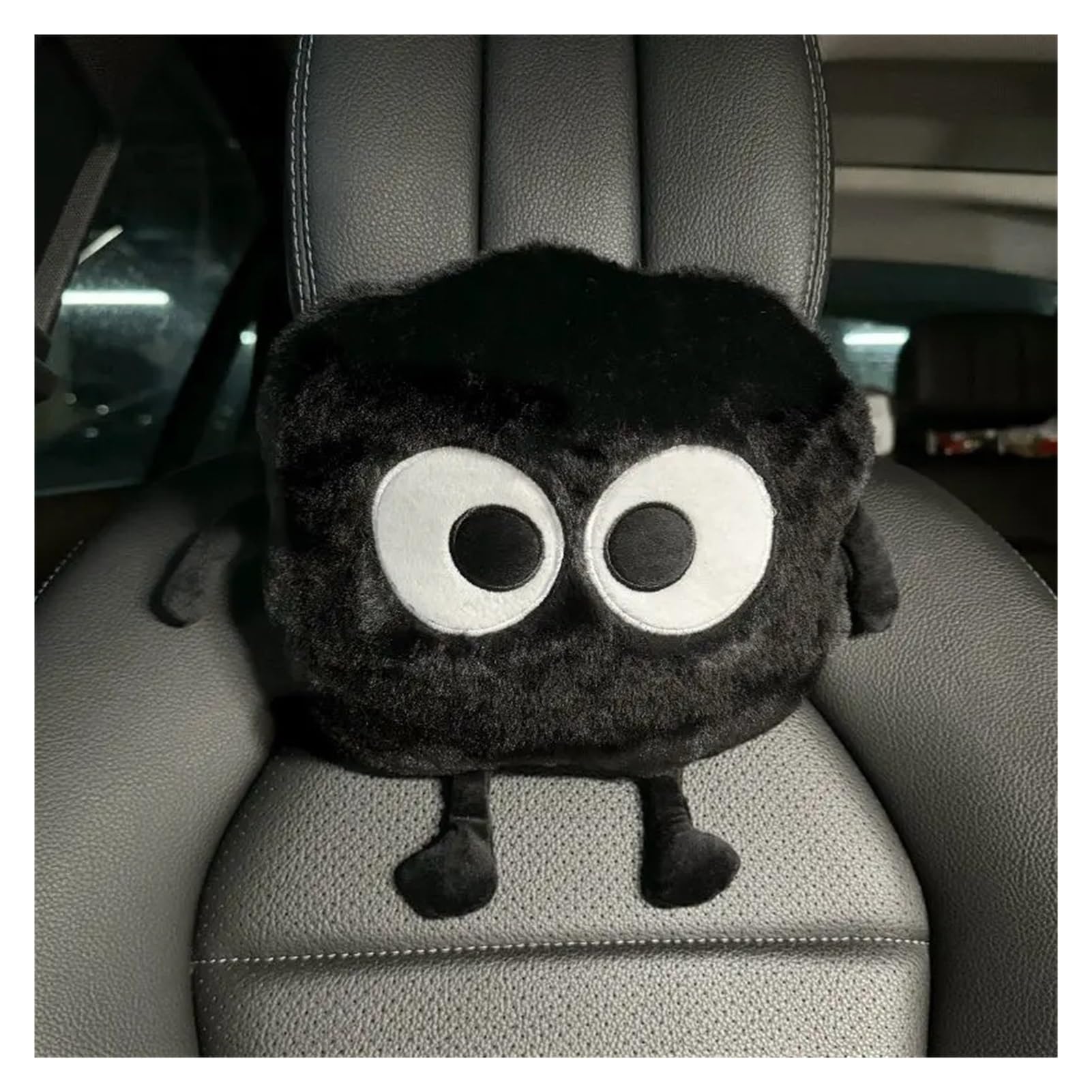 Hviyroi car seat cushion Cute Coal Ball Car Headrest Kids Sleeping Neck Pillow(Headrest)