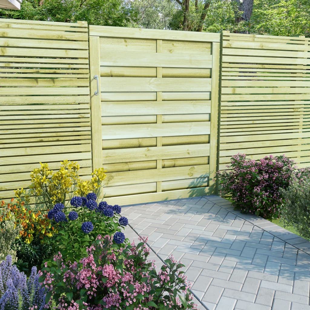 Brama ogrodowa z drewna sosnowego, impregnowana, 100 x 125 cm, zielona