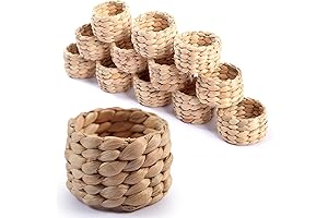 Rustic Elegance 12-Pack Napkin Rings Set for Captivating Table Settings