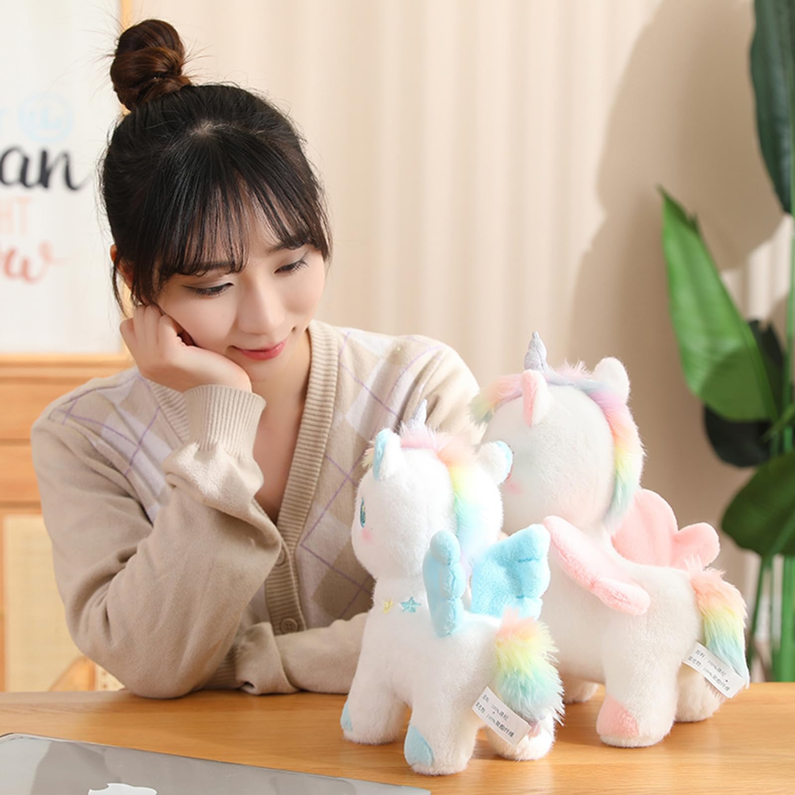 Sofipal Big Unicorn Plush Pillow - Giant Unicorn St￭ Animal Toy For Birthday, Valentine's, Bedroom (Pink, 31
