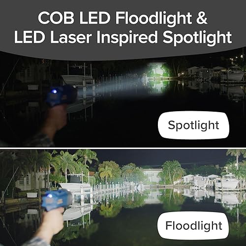 Miniatura 8 de Star Patrol Foco recargable Mega-Bright, como se ve en TV, linterna táctica y de emergencia, 10 modos, Turbo Boost hasta el 100%, soporte integrado