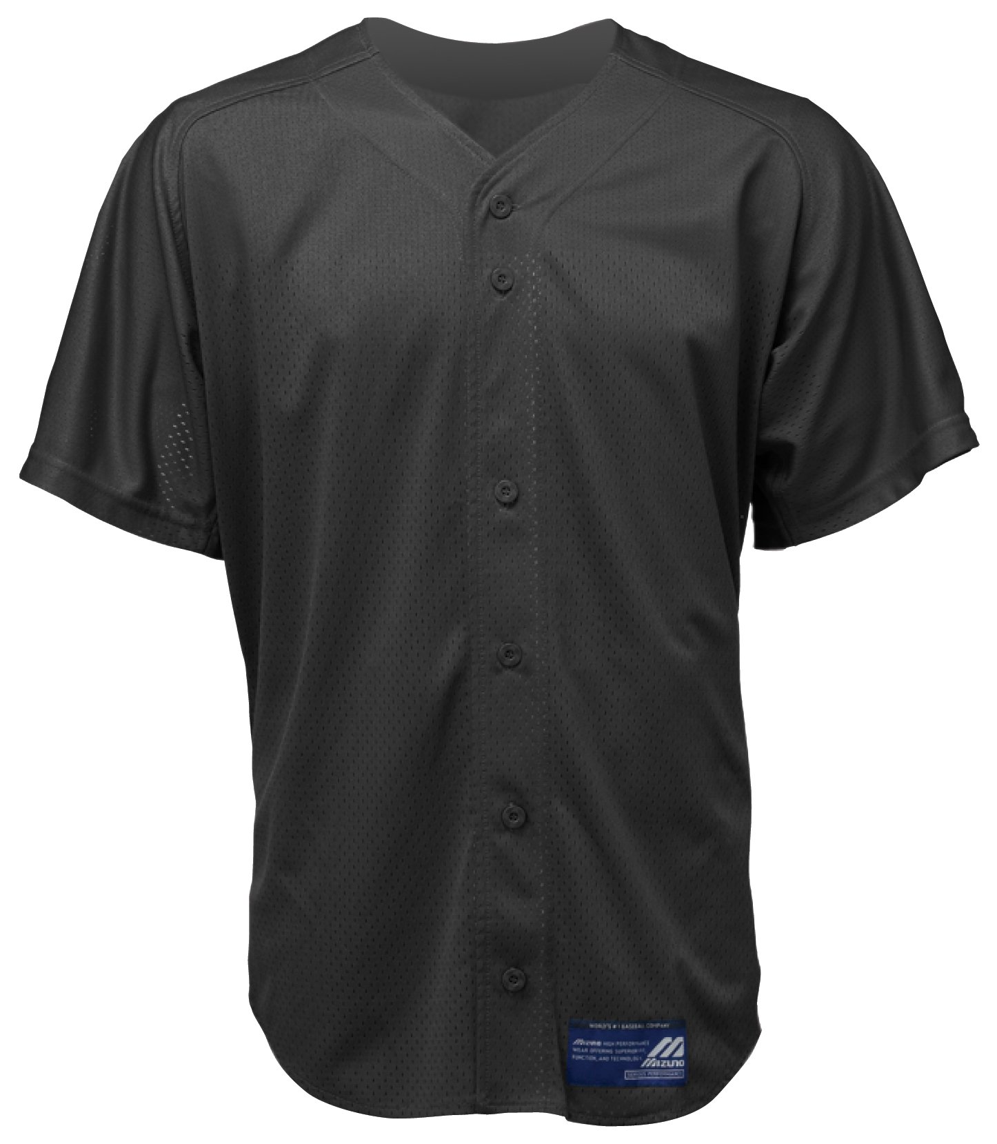 Mizuno Men's Full Button Mesh Short Sleeve Baseball Jersey