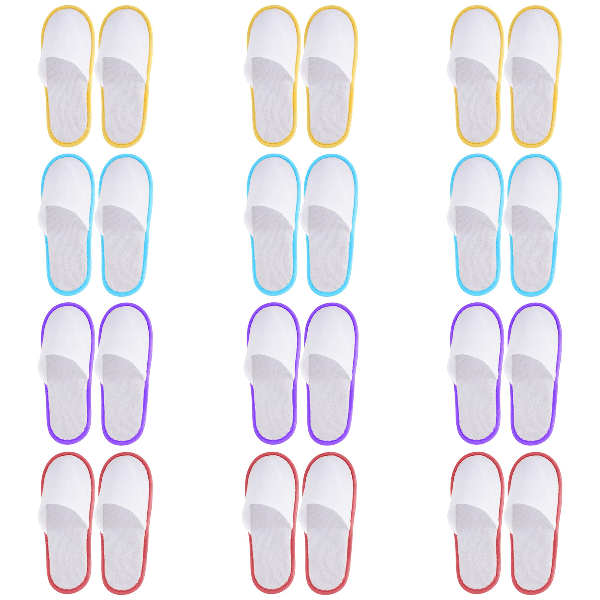 12 Pairs Non Slip Spa Slippers Home Slippers Spa slippers For Guest Unisex Reusable Spa Slippers for Women Home Indoor Bedroom Wedding Housewarming