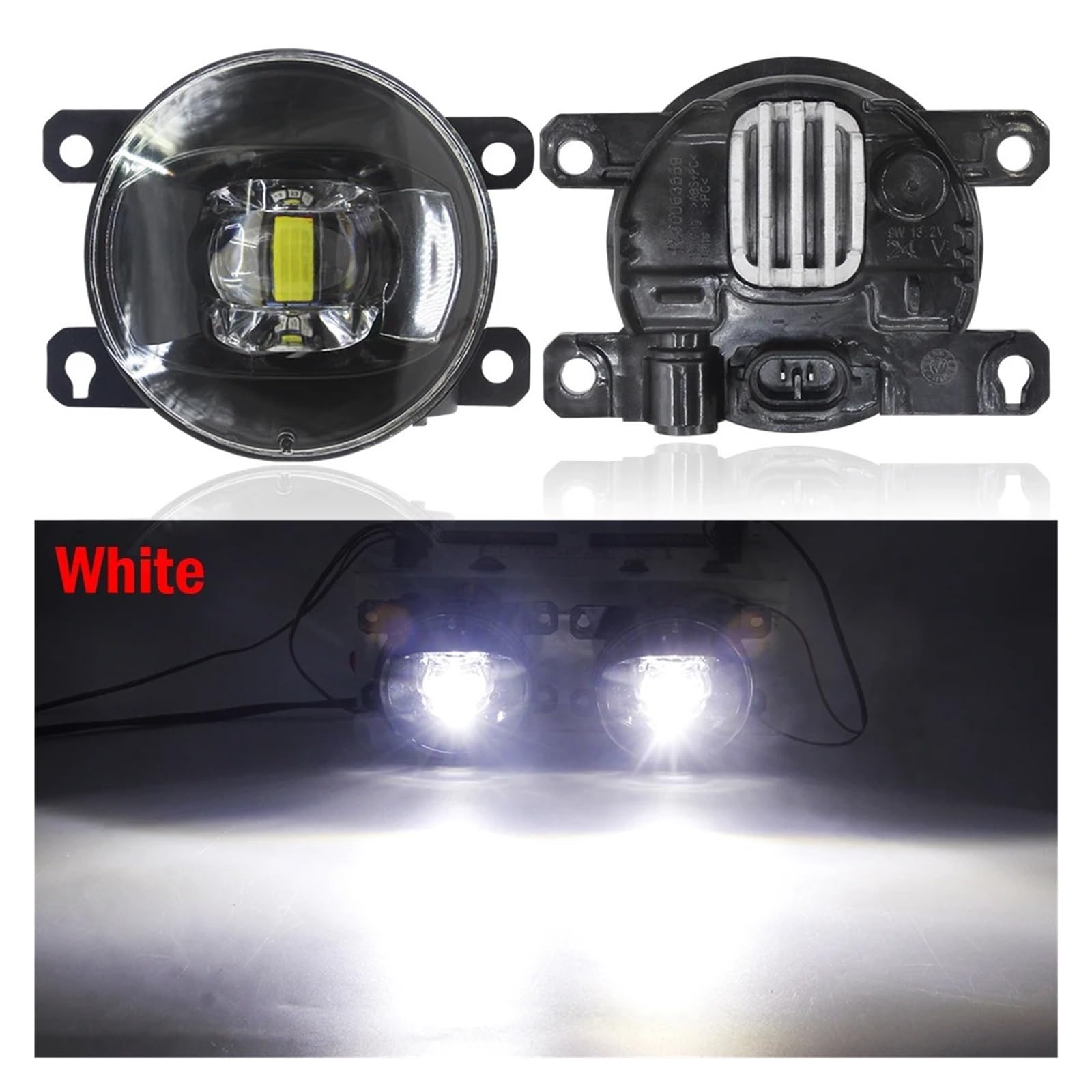 Faro Delantero Luz Antiniebla Lente LED Para Mitsubishi Para Challenger Para Nativa Para Pajero Para Dakar 2008-2015 Parachoques Delantero Coche Lámpara Canbus H11 Faros Antiniebla