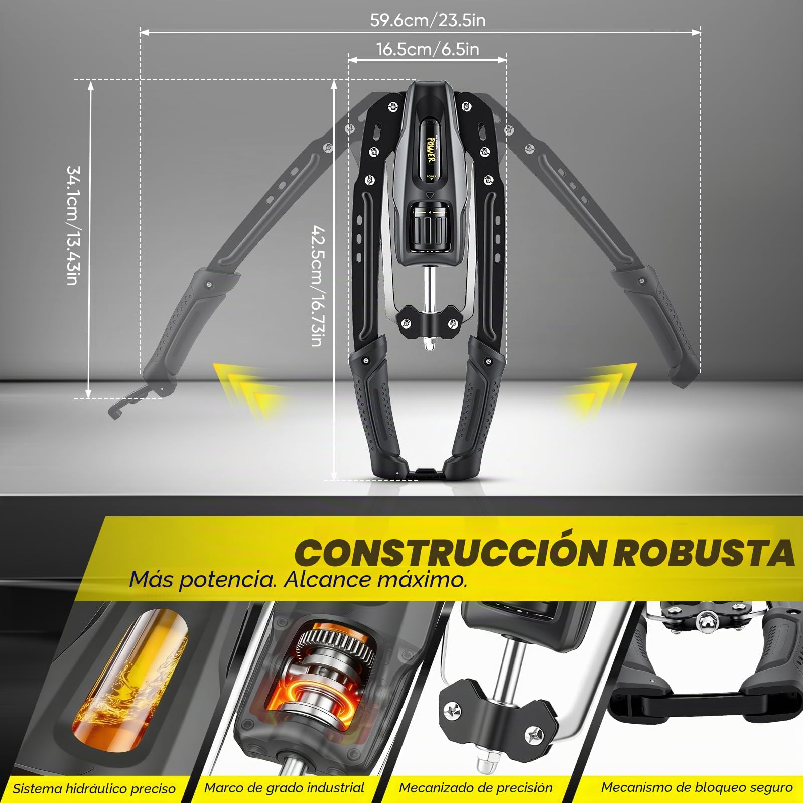 Twister Hidráulico para Brazos–Resistencia Ajustable 10-200 kg, Máquina 2 en 1 para Pecho, Hombros y Bíceps, Entrenamiento Corporal Completo, Equipo de Musculación Plegable para Entrenamiento en Casa