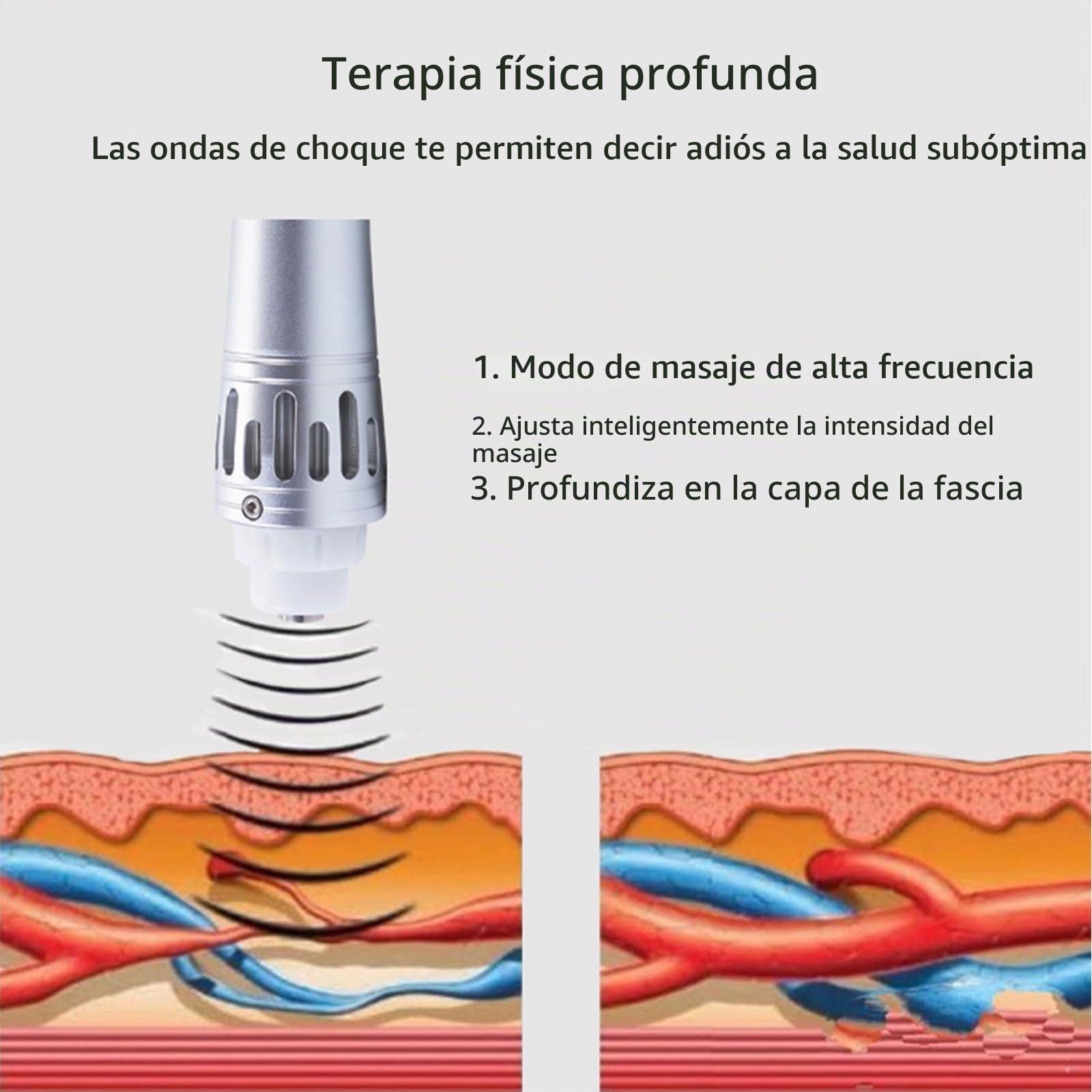 Máquina de Ondas de Choque para Terapia Portátil, Dispositivo de Fisioterapia para Disfunción Eréctil y Relajación Muscular