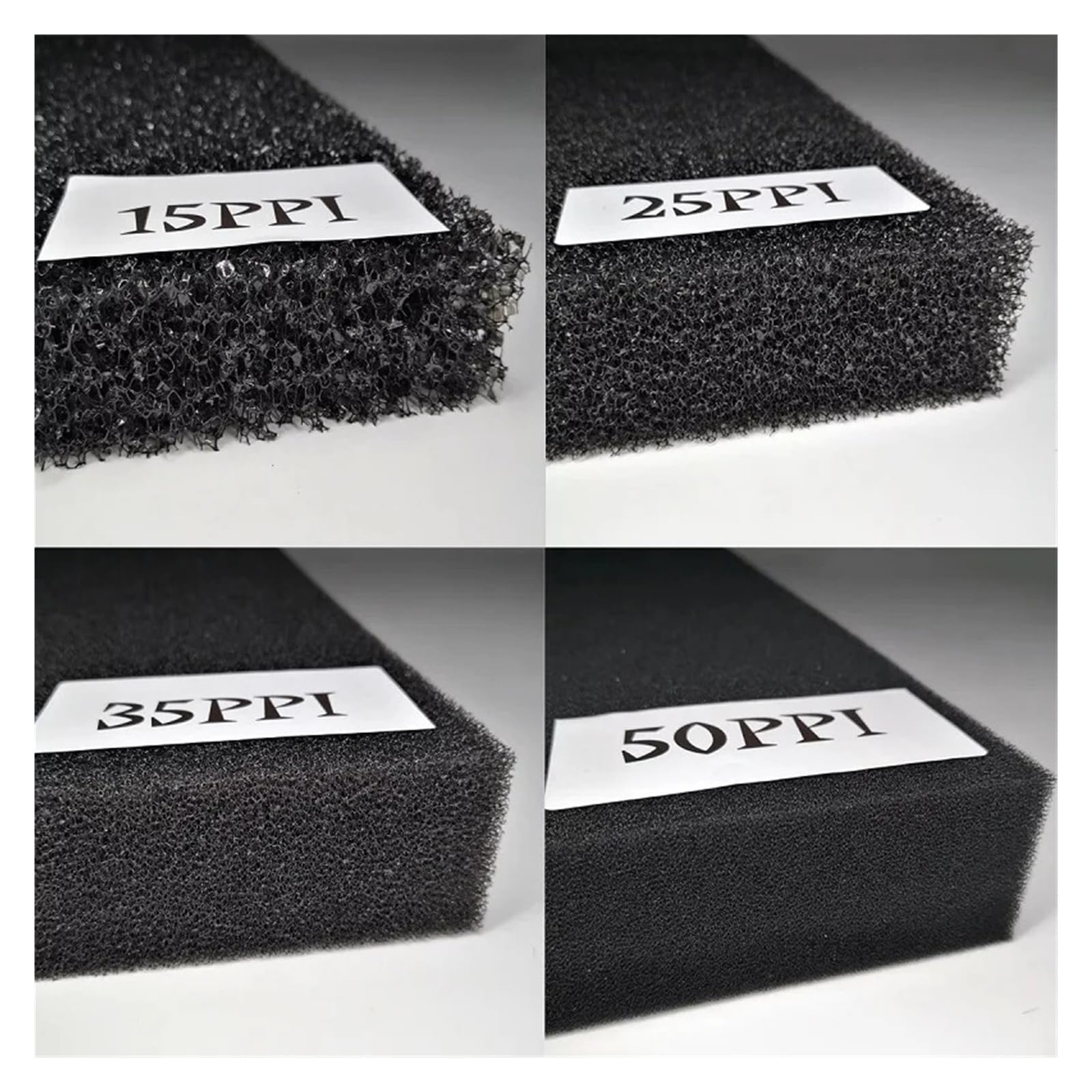 Zuschneidbarer Aquarium-Filter, Baumwolle, biologisches Aquarium-Filtermaterial, Wasserreinigungsschwamm, 15, 25, 35, 50 PPI, hohe Dichte (100 x 50 x 2 cm, 50 PPI)