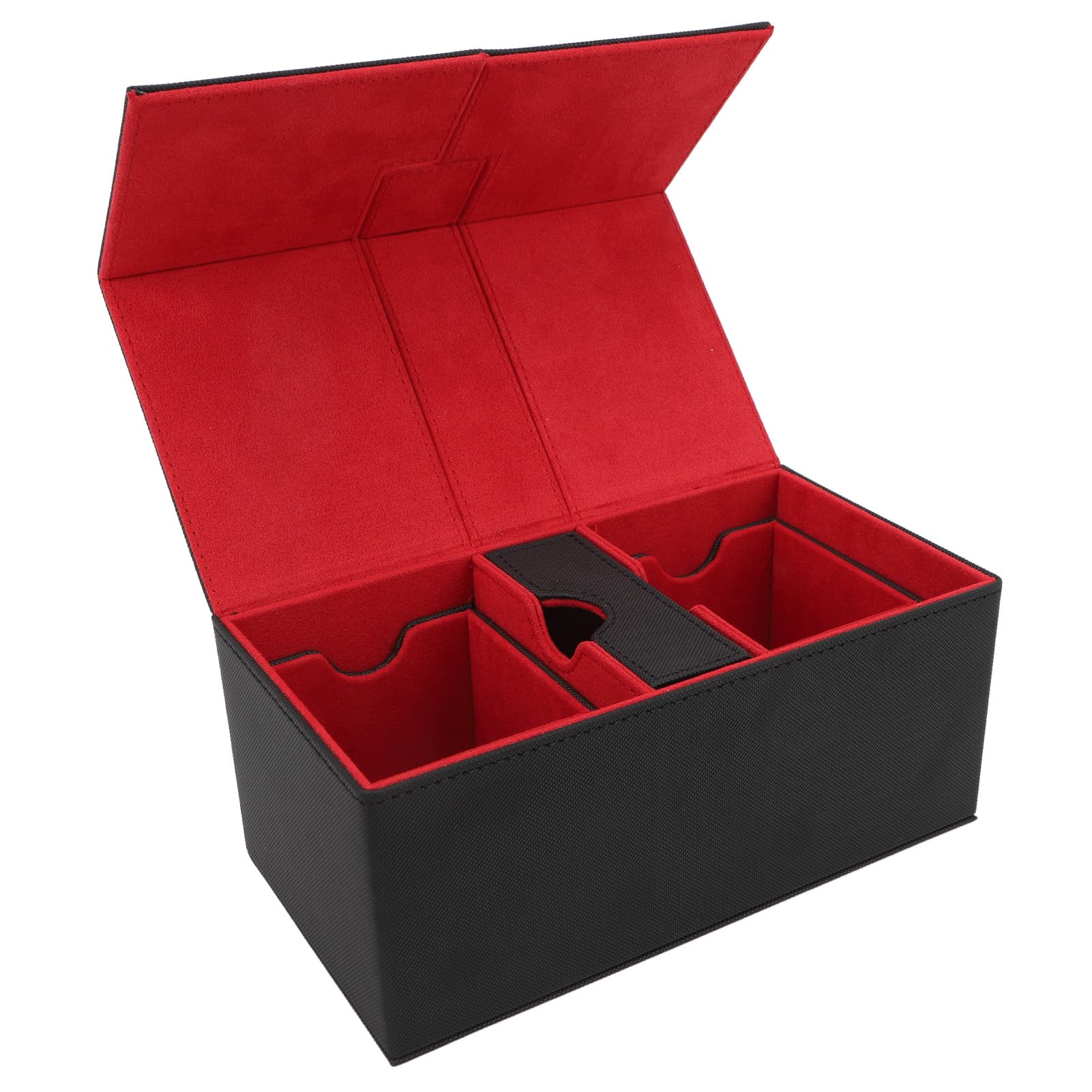 Scatola Porta Mazzi di Carte, Scatola Porta Mazzi di Carte Multifunzionale in Pelle PU di Grande capacità, PUò Contenere più di 200 Carte (#1)