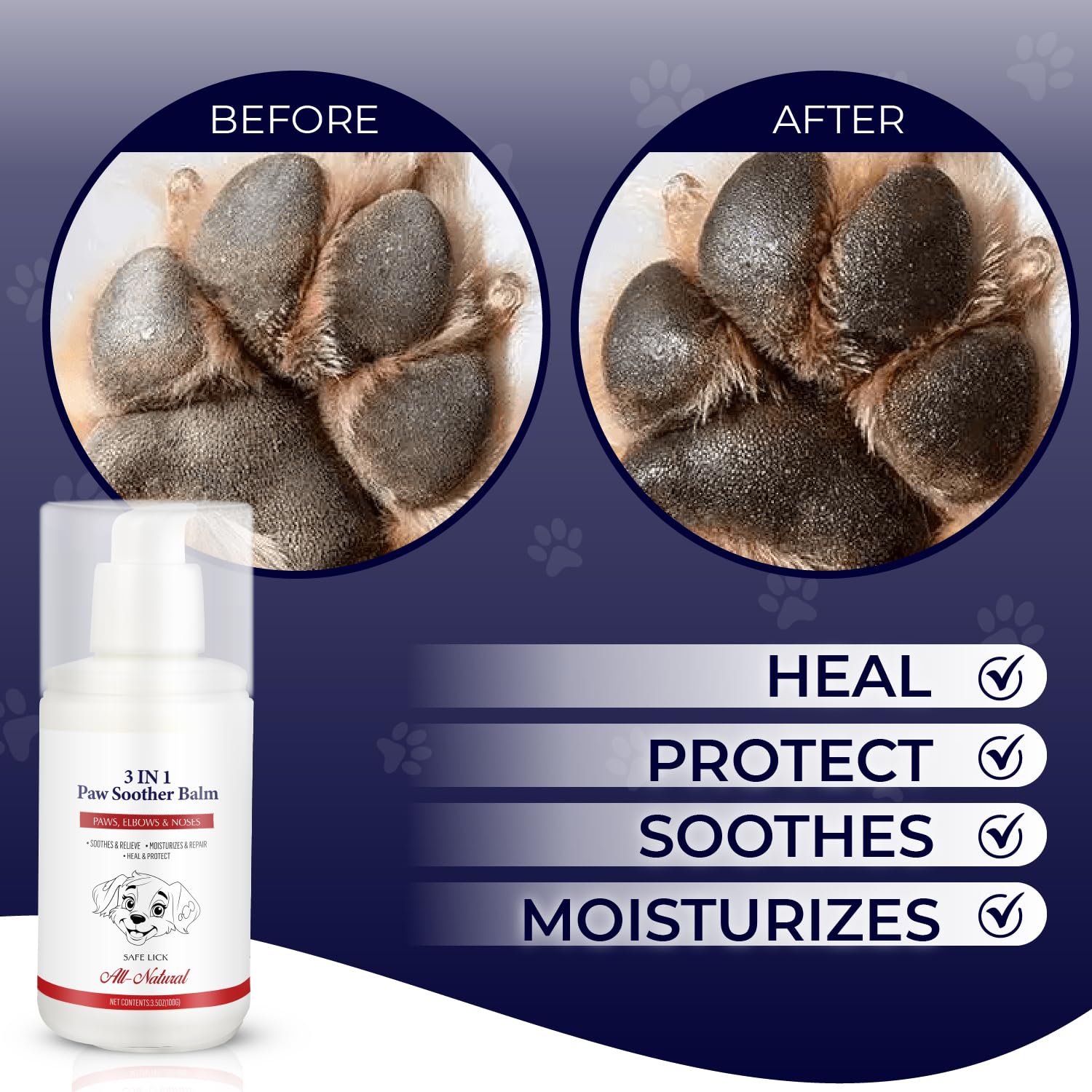 PUMBLER Dog Paw Balm, Natural Paw Cream for Dogs, Moisturizes, Soothes, Heals & Protects Paws, Elbows & Noses, Fast Absorbing - Image 2