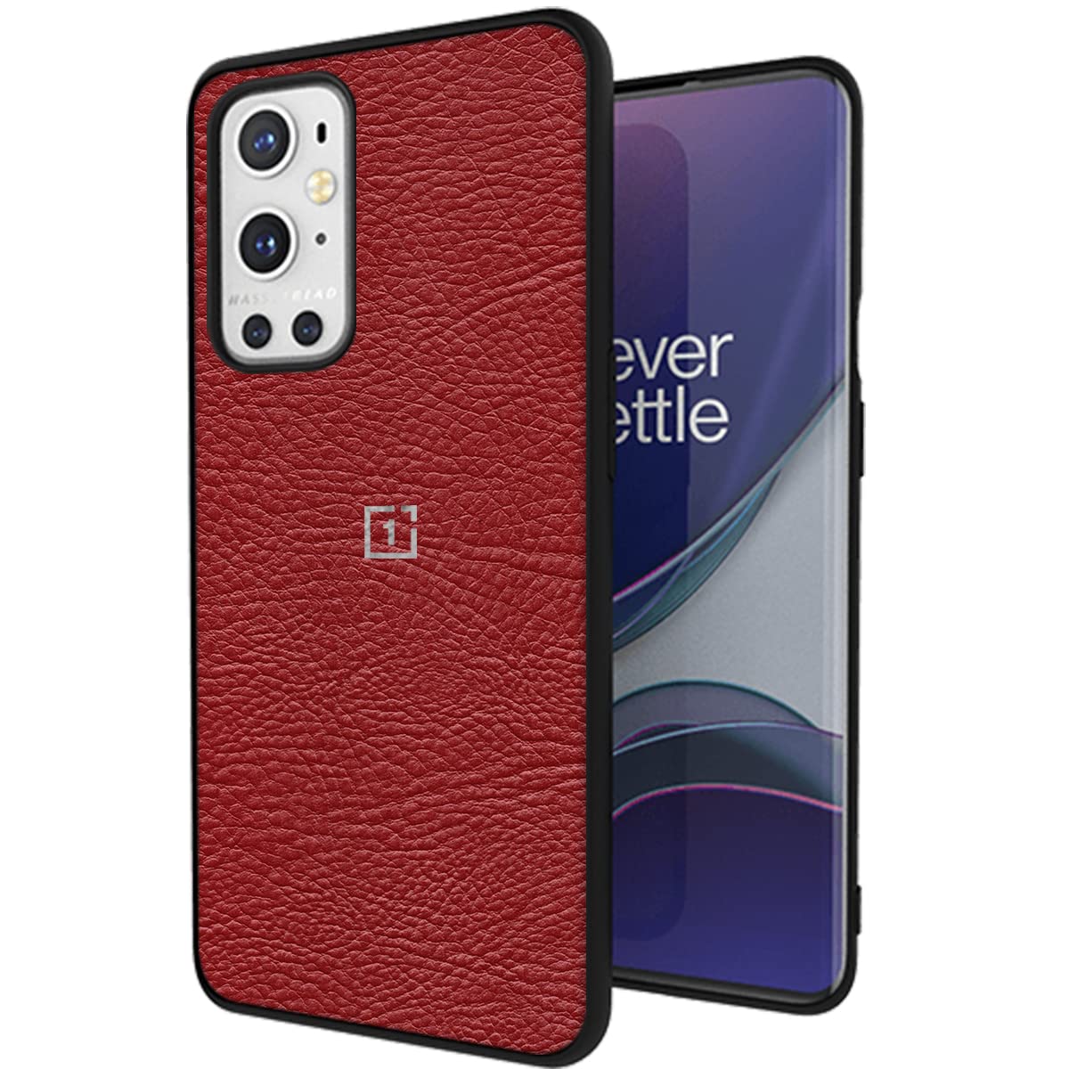 Riggear Sleek OnePlus 9 Pro Back Cover Case (TPU+PC | Red Leather) (B0B2F4VHWH) Amazon Price History, Amazon Price Tracker