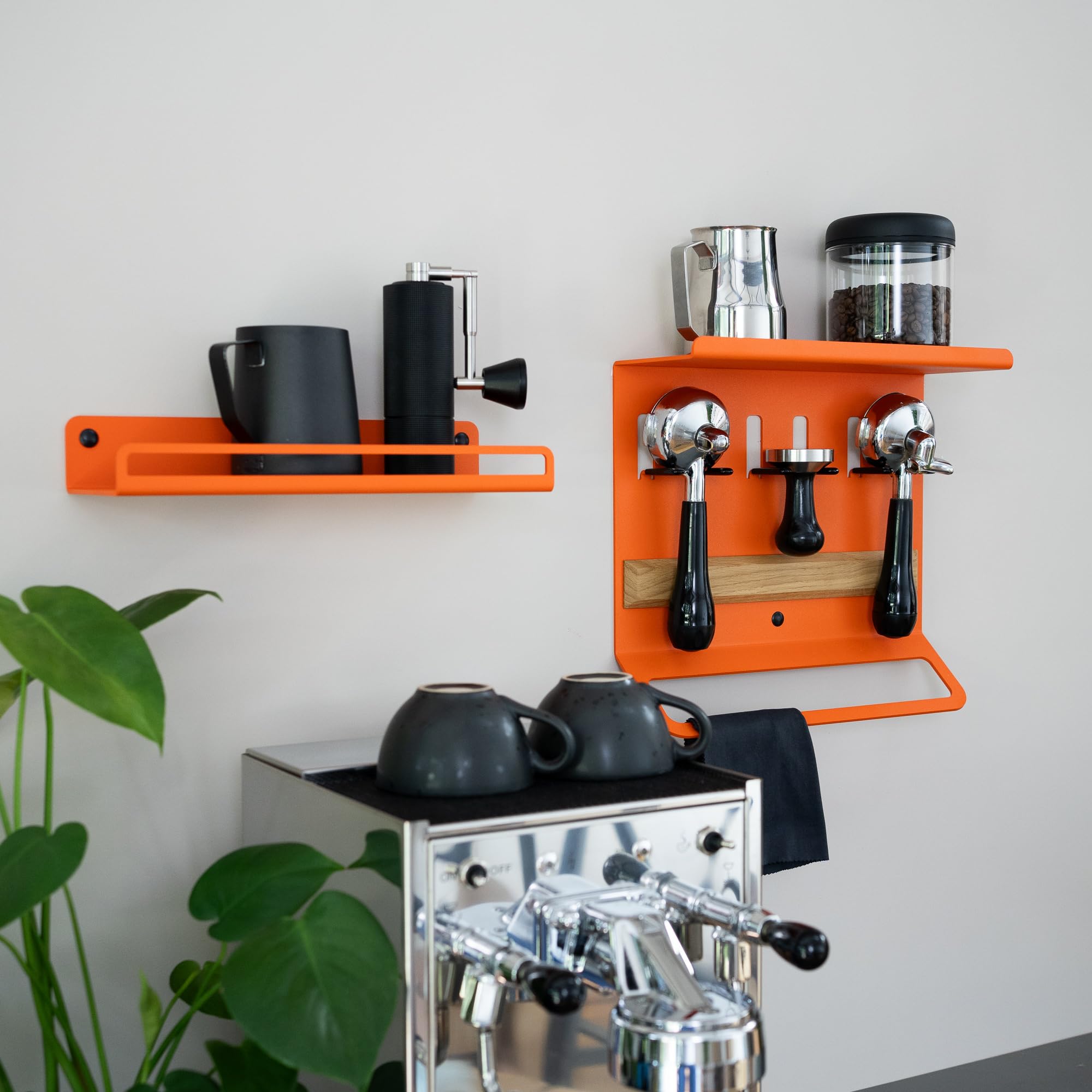 FLATE® Barista Board für Siebträger, Tamper und Barista Zubehör (Orange)