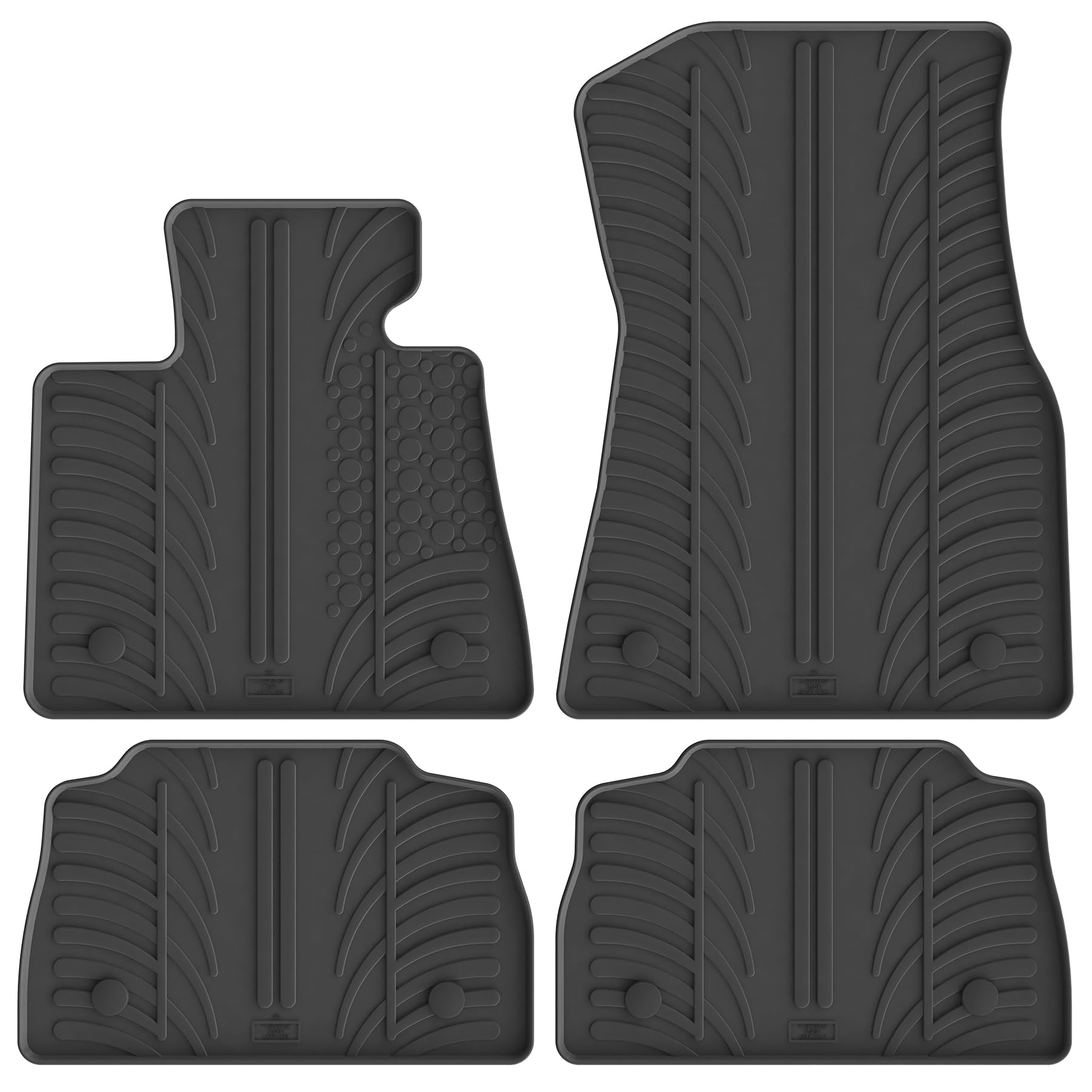 Gledring Alfombrillas de goma Compatible con BMW X6 (G06) 2019- (Perfil T 4-Partes + Clips de Montaje)
