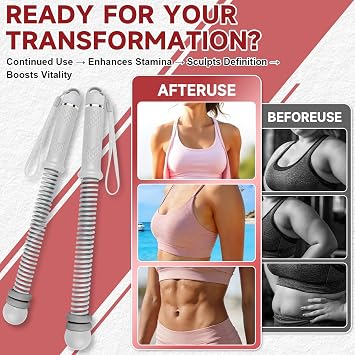 2PCS Ropeless Battle Ropes, Adjustable Ropeless Battle Rope Trainer, Upgrade Weighted Multifunctional Training Cordless Battle Rope, Battle Ropes for Home Workout Women Men Portable Strength Building