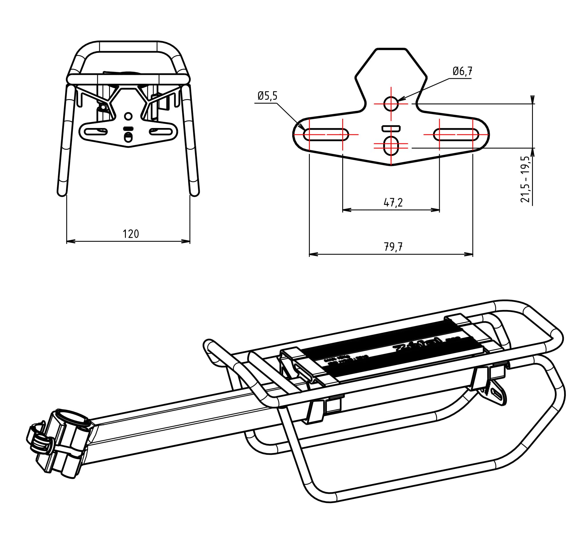 Amazon | ゼファール(Zefal) 自転車用 シートポストキャリア RAIDER