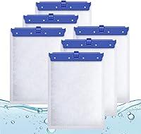 Vista 6 de Cartucho de filtro de acuario para filtros de alimentación Whisper Bio Bag, paquete de 9 cartuchos de filtro grandes ensamblados para acuario