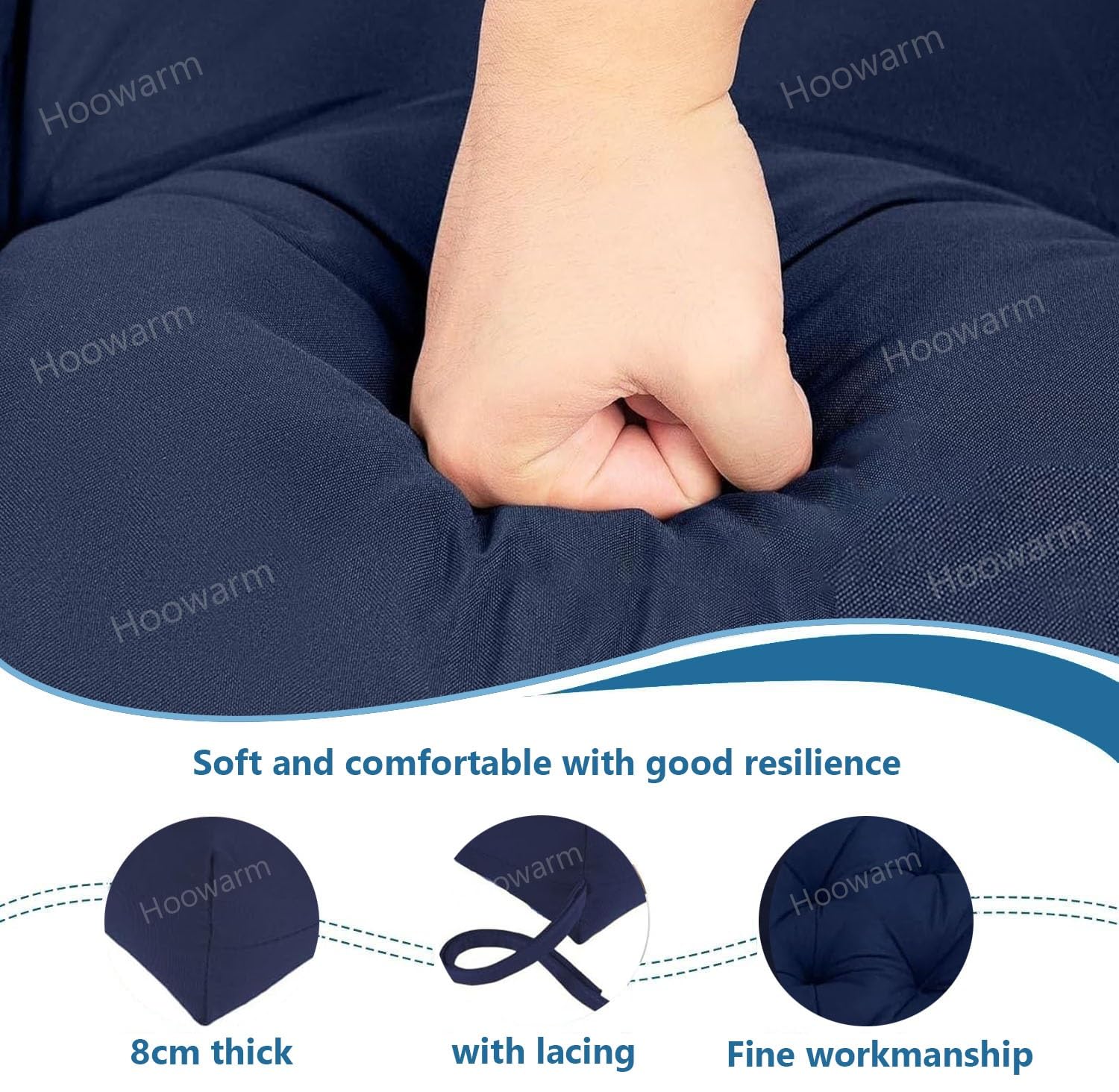 Cuscino per panca spesso 8 cm, per interni ed esterni, 90/100/110/120 x 50 cm, elegante cuscino per sedia per divano a 2/3 posti, mobili da giardino, portico e cucina, comodo Cojín