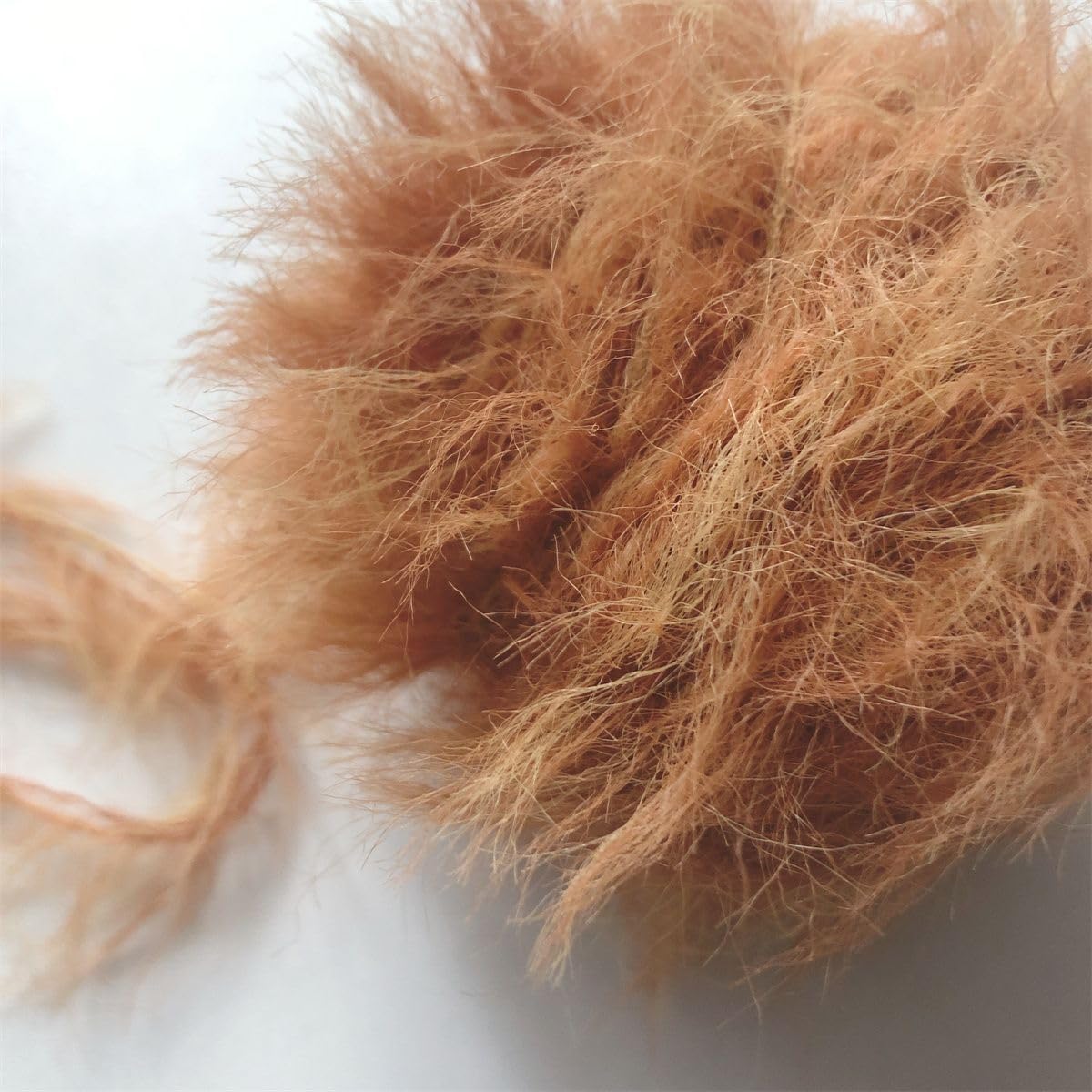 Namzi Soft Plush Wool Acrylic Blend Yarn for Doll Hair Making, Crochet Knitting, Needle Felting | Brown