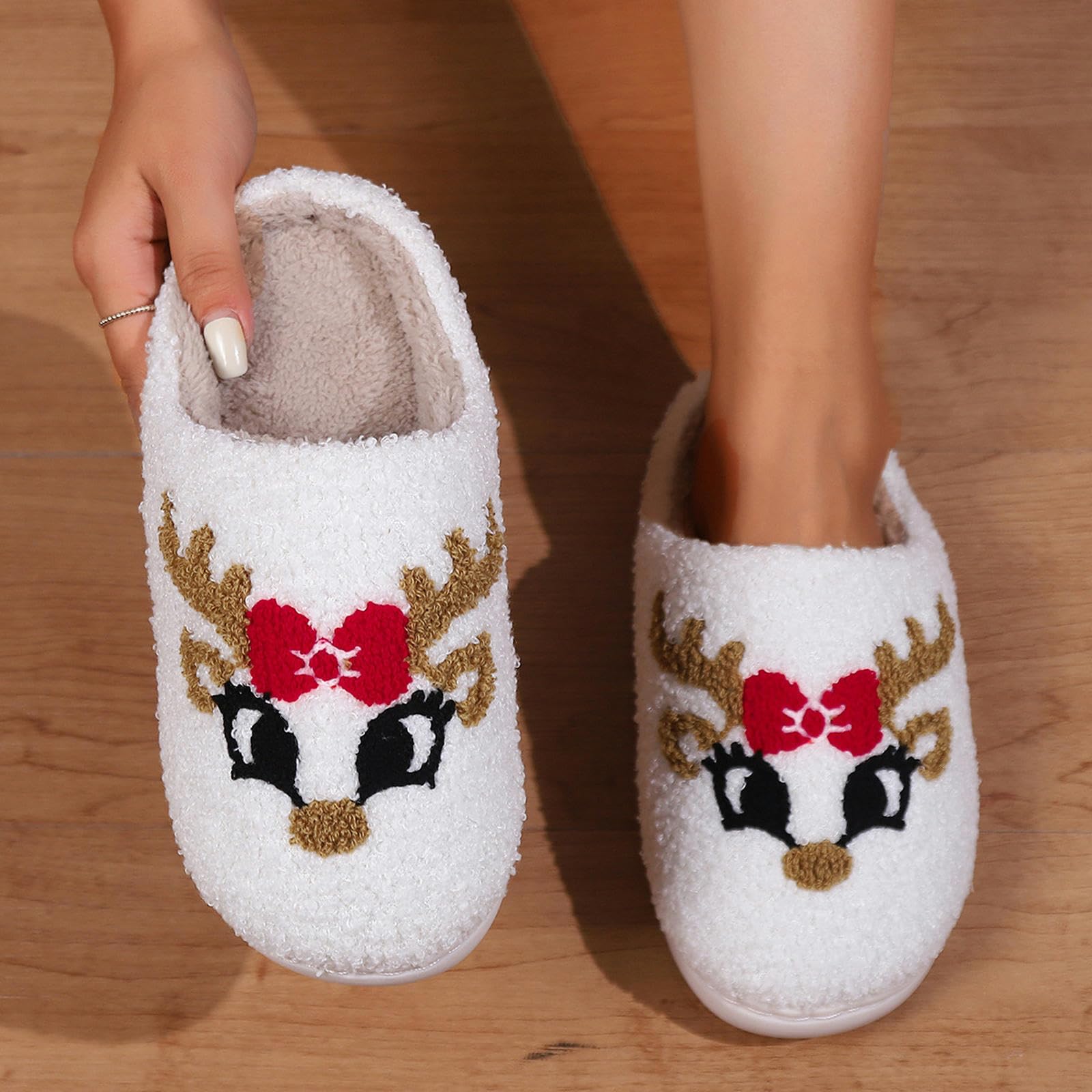 Pantofole Casa Simpatiche Pannelli di Cotone per Uomini per Uomini E Donne Coppie Calde Pantofole di Cotone Caldo-bianco-38-39
