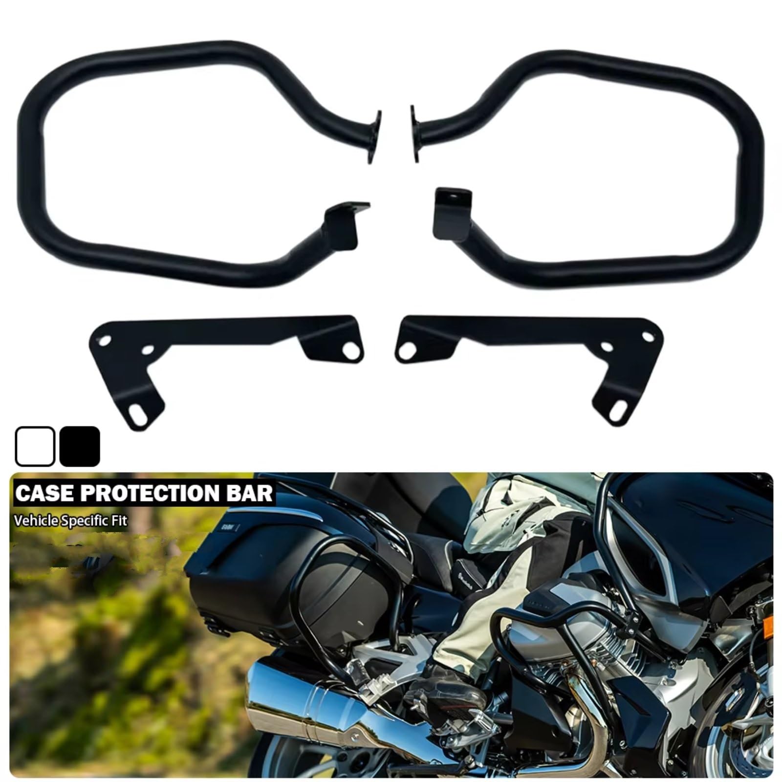 para R1250RT R1200RT LC R1200 R1250 Barra Protección contra Caídas Maletas Laterales Protector Maletas Laterales Barras Carretera Protector Caída(Negro)