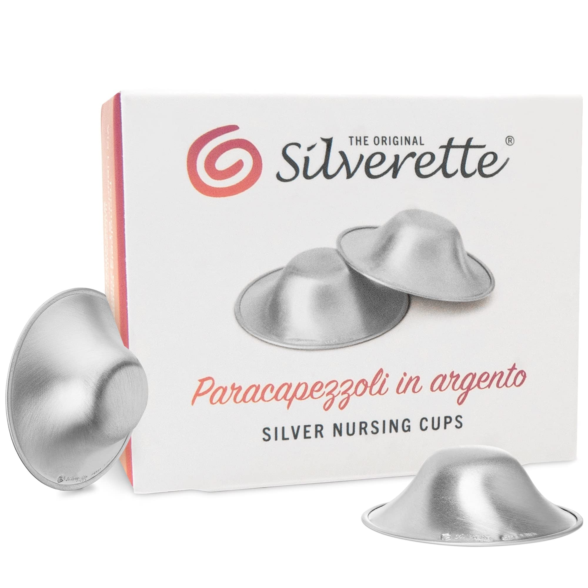 Silverette das Original Brustwarzenhütchen aus massivem Sterlingsilber – Schutz für Wunde und Entzündete Brustwarzen bei stillenden Müttern - Klein