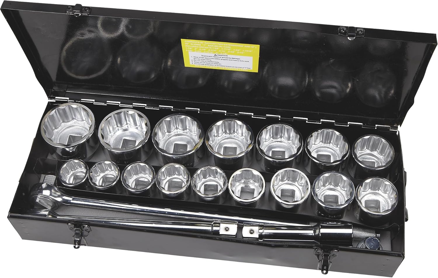 Klutch 21-Pc. Jumbo 1in.-Drive Socket Set