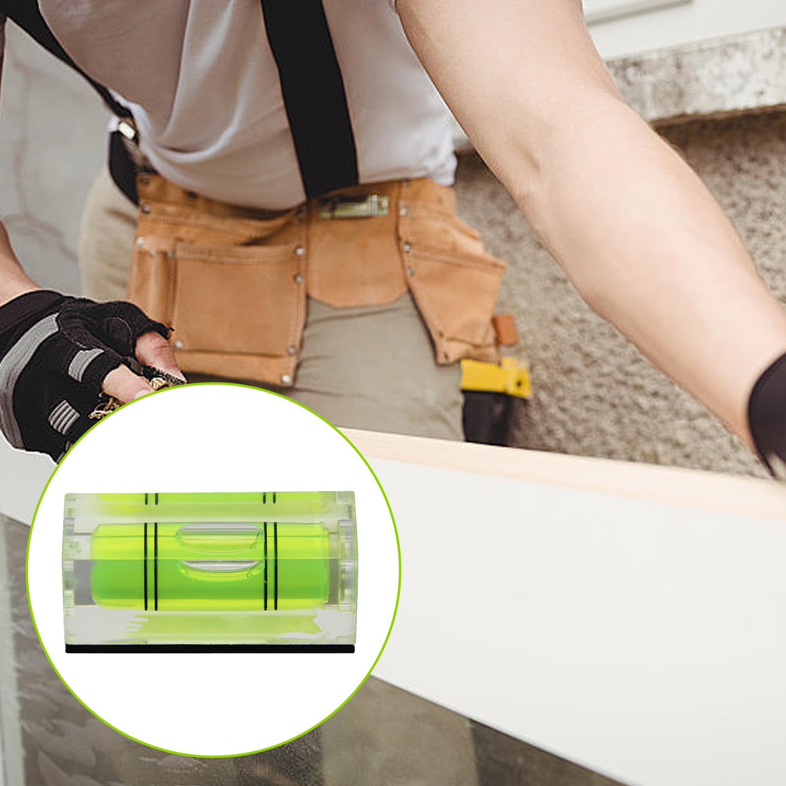 RGYBAO Pack of 5/10 Green Levels Night View Small Green Spirit Levels Upgrades for Accurate Measurements in Various Environmen