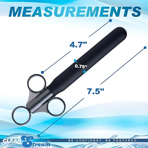 Miniatura 4 de CLEANSTREAM Jeringa de lubricante XL – Aplicador de lubricante de silicona reutilizable para uso anal y vaginal, inyector de lubricante extragrande