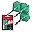 Target Darts K Flex Integrated Dart Flights and Shafts, No.2 Green (Short) | Pack of 3 K-Flex - No2, Kflex All in One Moulded Dart Flight & Stem | Professional Dart Accessories
