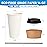 RACETOP 16 oz 100 Pack Disposable Paper Coffee Cups with Lids, Sleeves and Stirrers, Hot Cups, Paper Cups with Lids, Sleeves and Stirrers, Ideal for Home/Office
