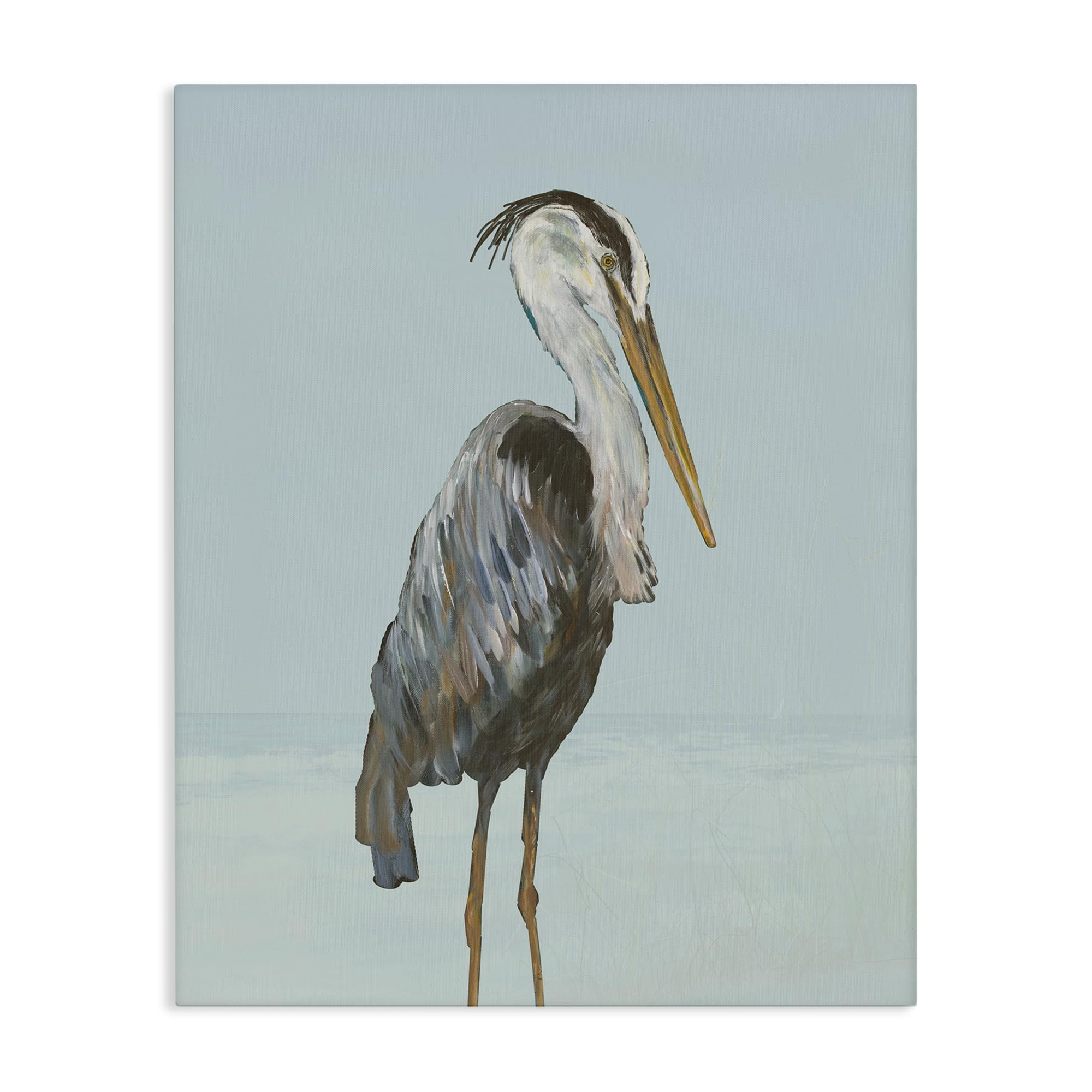 Stupell Industries 'Coastal Pelican Muted Blue', Canvas Art, 24 x 30 Inches, Easy to Hang and Sturdy, Made in USA, by Julie DeRice