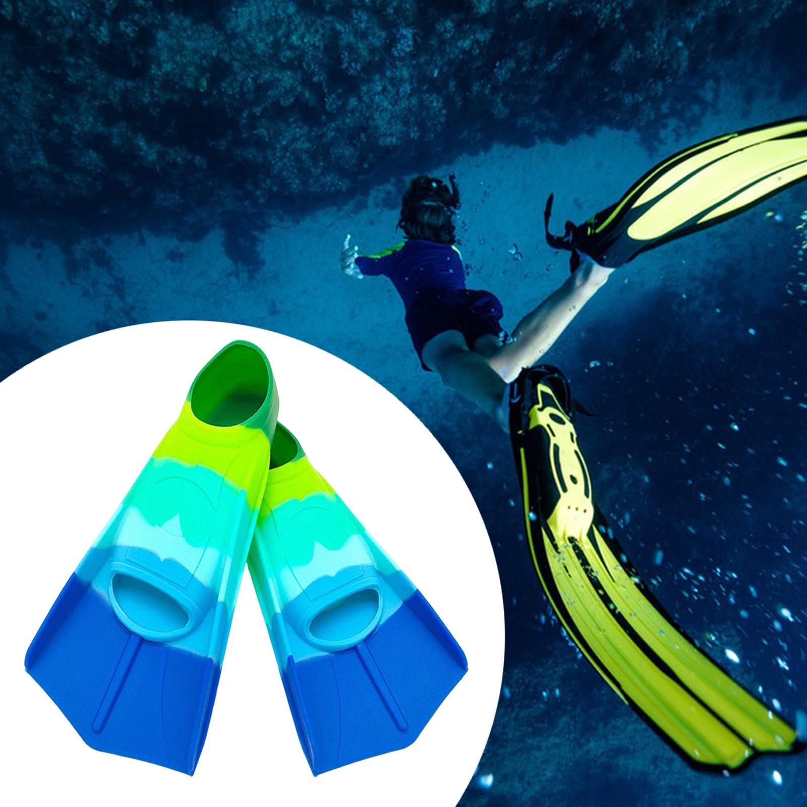 Set mit 2 Schwimmflossen für Kinder, Trainingsausrüstung für Jugendliche