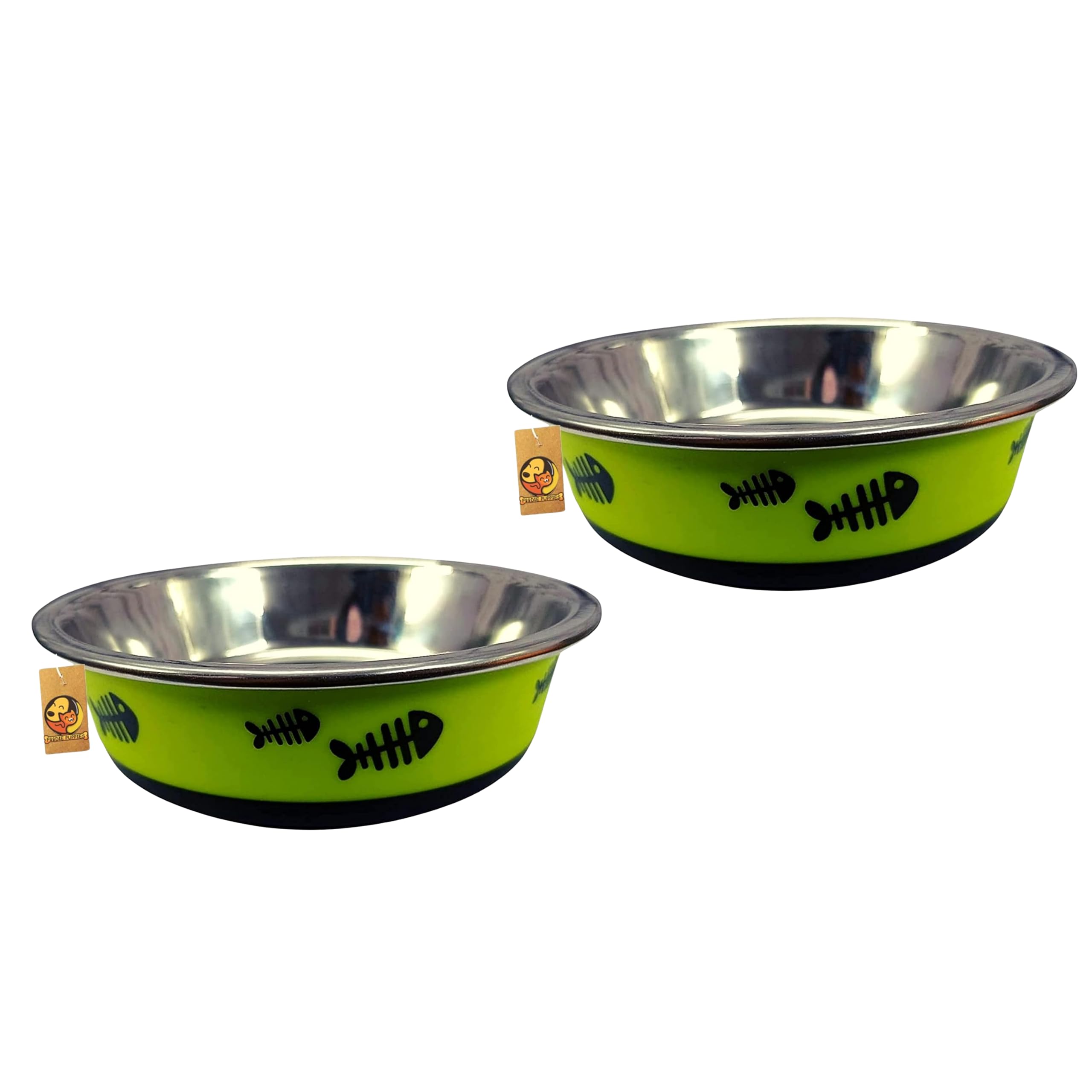 Foodie Puppies Stainless Steel Thermoplastic Bowl for Cats & Kittens - 150ml (Neon Green, Pack of 2) | Non-Skid Durable Rubber Base Food & Water Feeder Bowl | BPA-Free, Non-Toxic & 100% Safe for Pets (B09KHCLBXS) Amazon Price History, Amazon Price Tracker