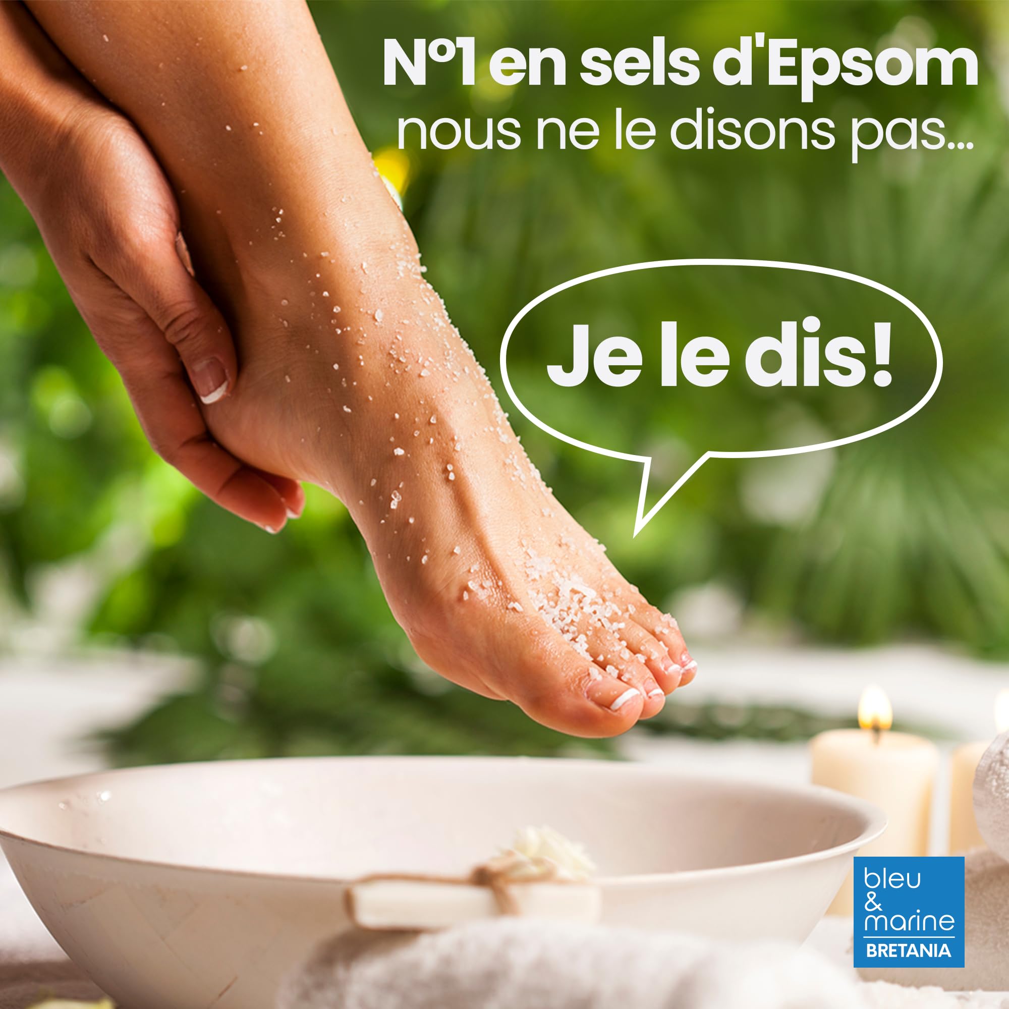 Magnésium Bio, Sel d'Epsom - Sels de Bain Relaxation et Récupération : Jambes Fatiguées, Muscles et Articulations. Pédicure, Exfoliant pour la peau - 7 kg