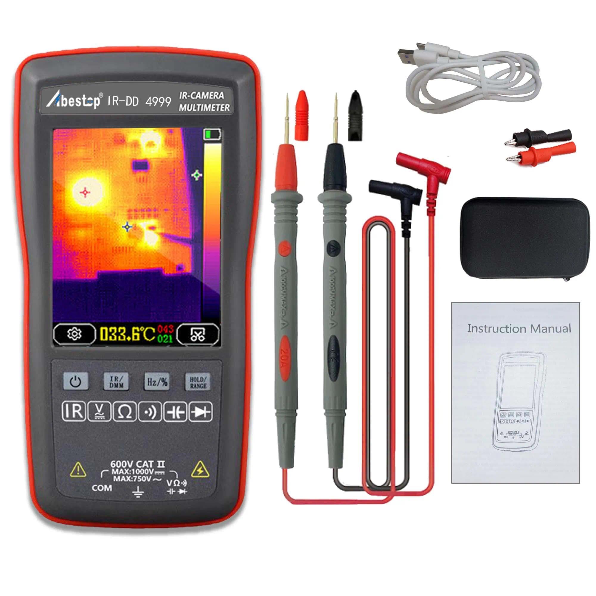 wärmebildkamera mit 2-in-1-Funktionen Multimeter Digital | Spannungsprüfer, Widerstand, Kapazität, mit 20 Hz Bildaufnahmefrequenz