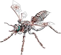 Vista 8 de Rompecabezas de metal 3D para adultos, kits de modelo de avispa mecánica, bloques de construcción, avispón gigante del norte, montaje difícil