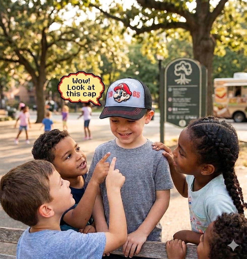 Nintendo Super Mario Boys Adjustable Baseball Cap & Hat Collection for Kids Ages 4-14 image 4