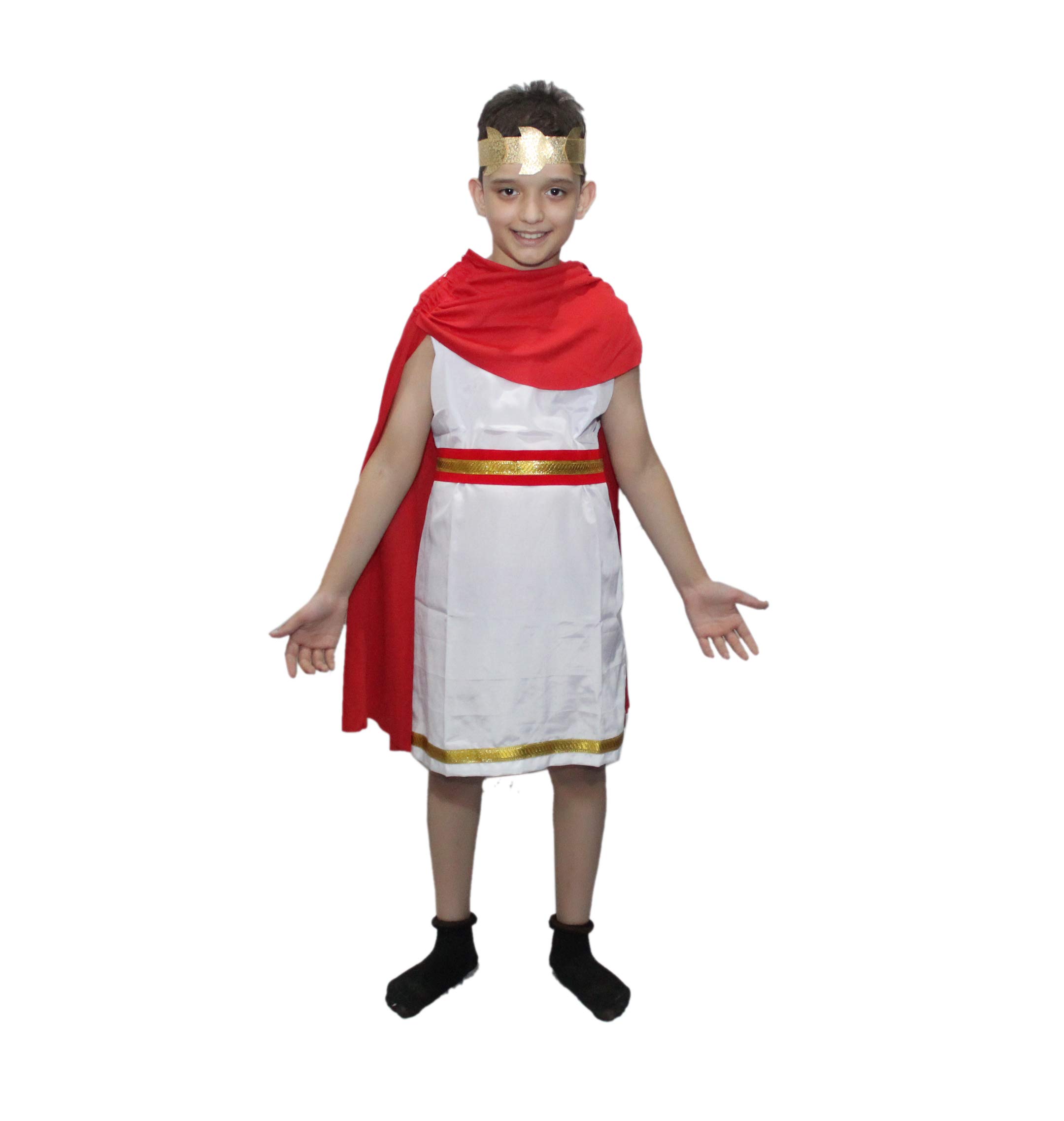 Kaku Fancy Dresses Roman Boy Costume Of International Ethnic Wear -Red & White, 7-8 Years, For Boys (B07TW65WZB) Amazon Price History, Amazon Price Tracker