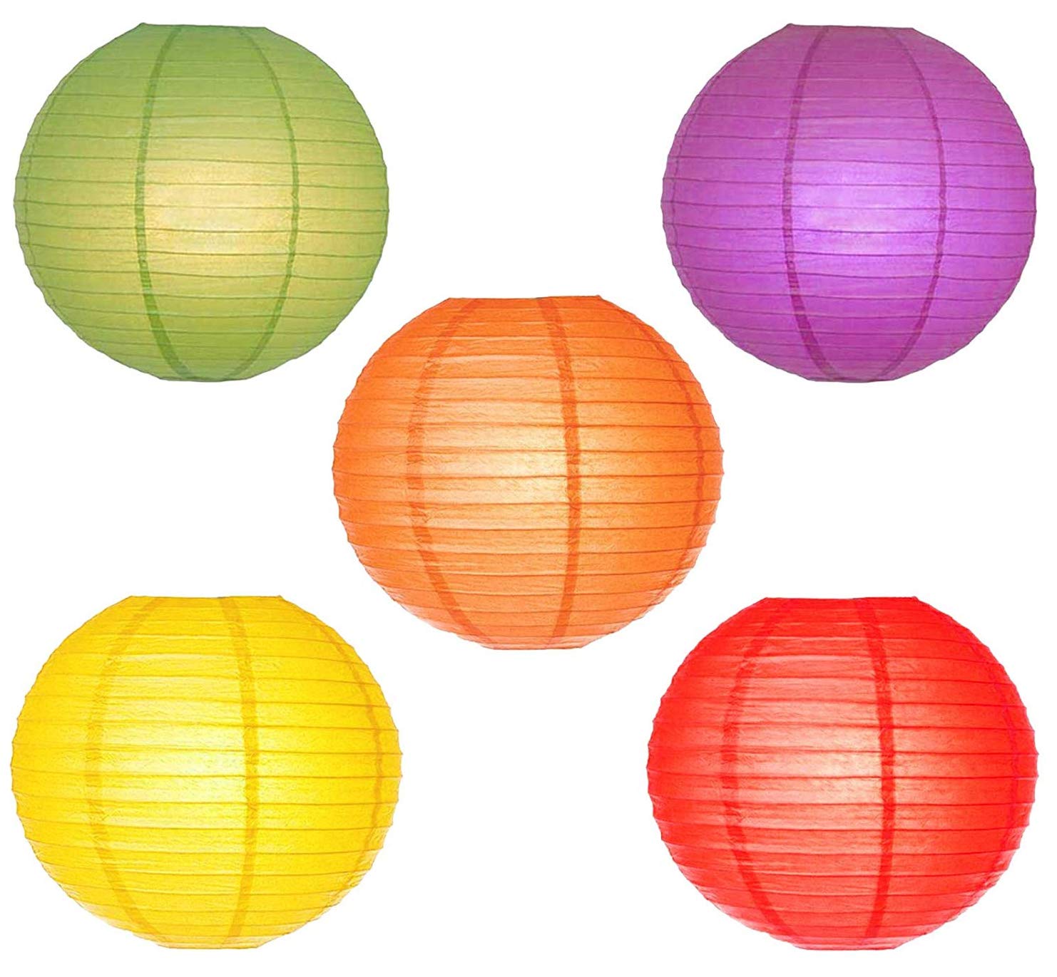 3A Featuretail Hanging Lantern Rice Paper Ball Lamp Shade (12inch, Mix Colour) - Pack of 5 (B07NC73SGQ) Amazon Price History, Amazon Price Tracker