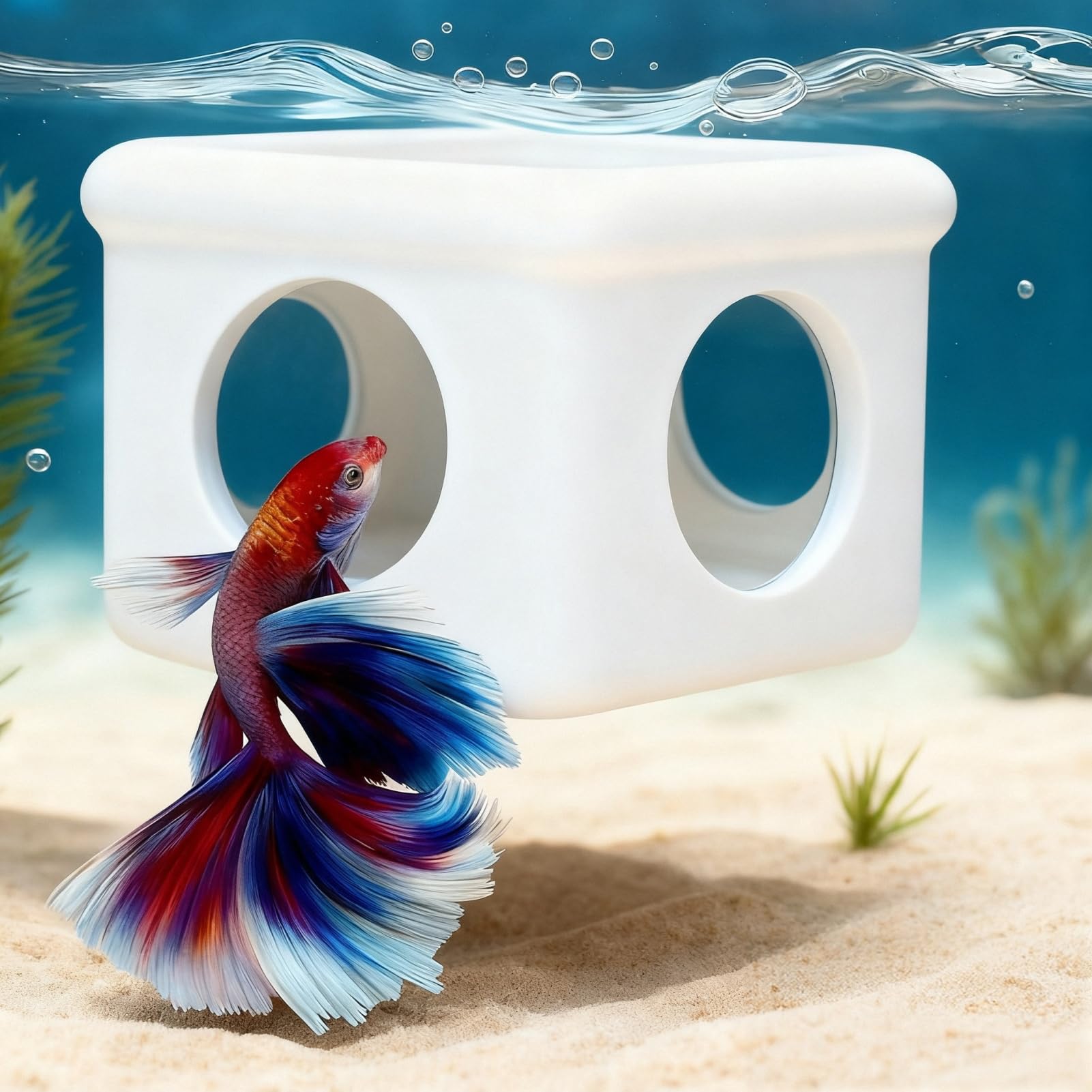 CPLIKE White Floating Betta Hideout - breeding tanks | Mubboo