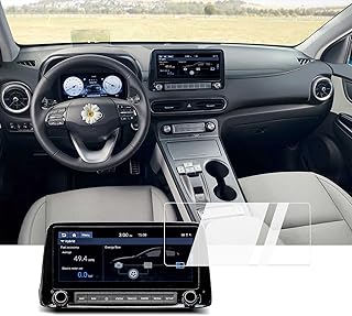 BIXUAN 2022 2023 Kona Screen Protector Foils for 2022 2023 Hyundia Kona Limited 10.25-inch Navigation Touch Screen 9H Hardness Glass 2022 2023 Kona Screen Protective Film High Clarity 2022 2023 Kona Accessories