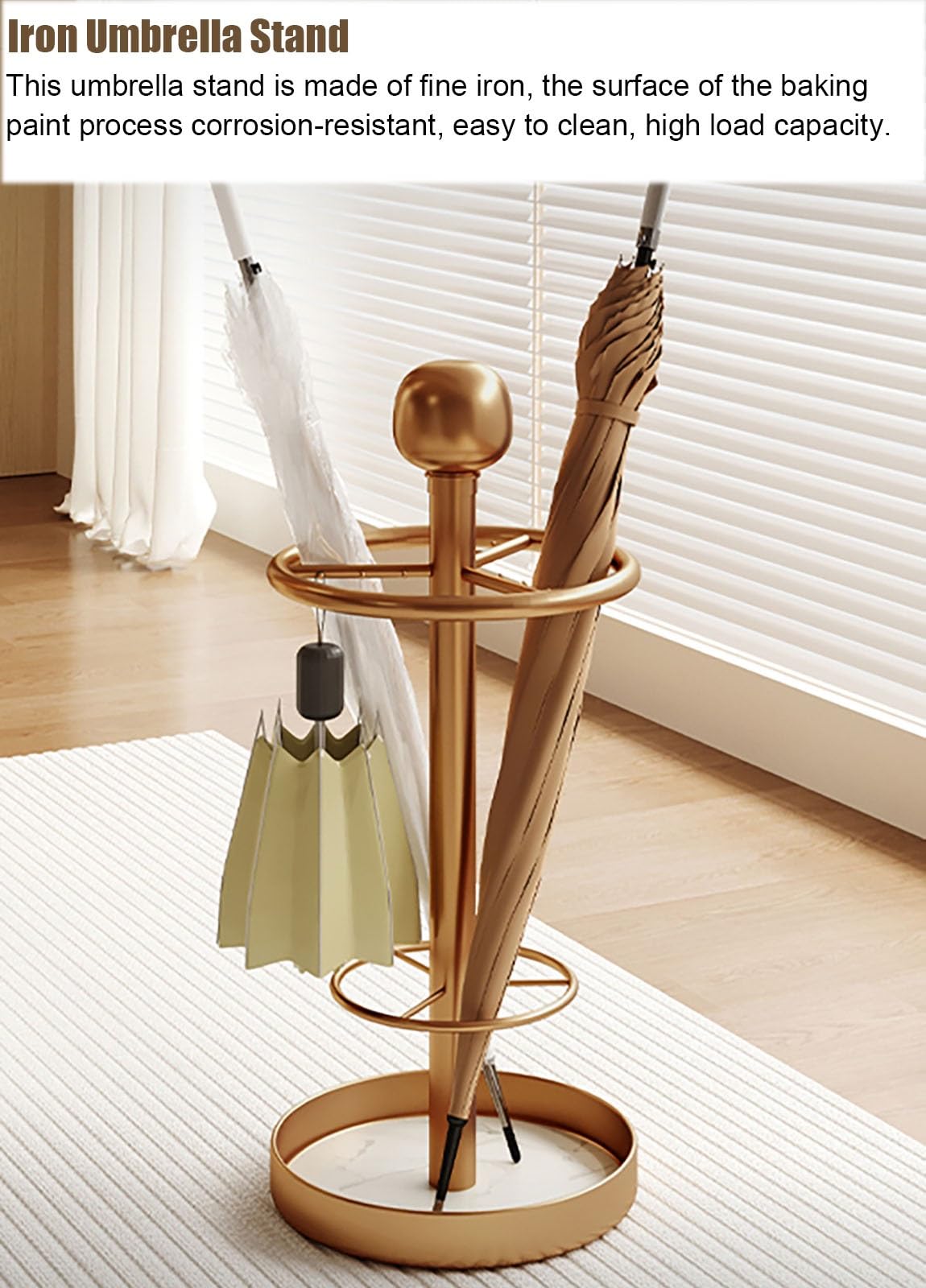 Portaombrelli Da Parete Yasoe In Metallo E Legno - Soluzione