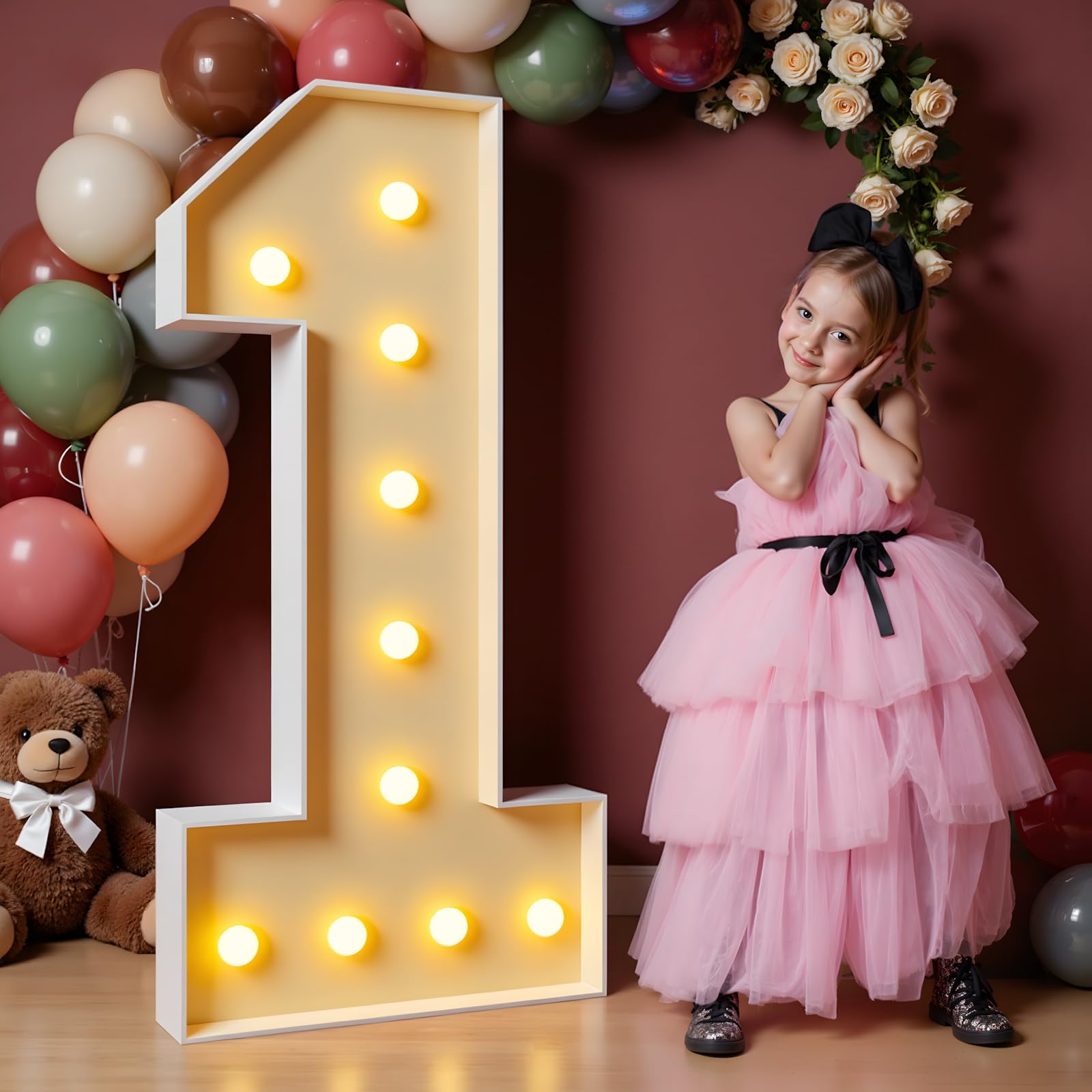 Photo 1 of imprsv 4FT Marquee Number 1 Light Up Decor