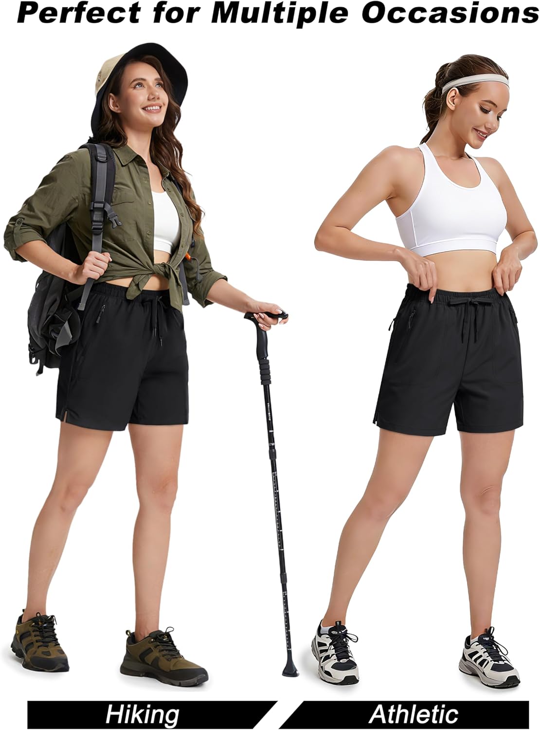 TACVASEN Women's 5" Hiking Shorts Quick Dry Lightweight UPF 50+ Athletic Shorts with Pockets Summer Golf Casul Workout - Image 6